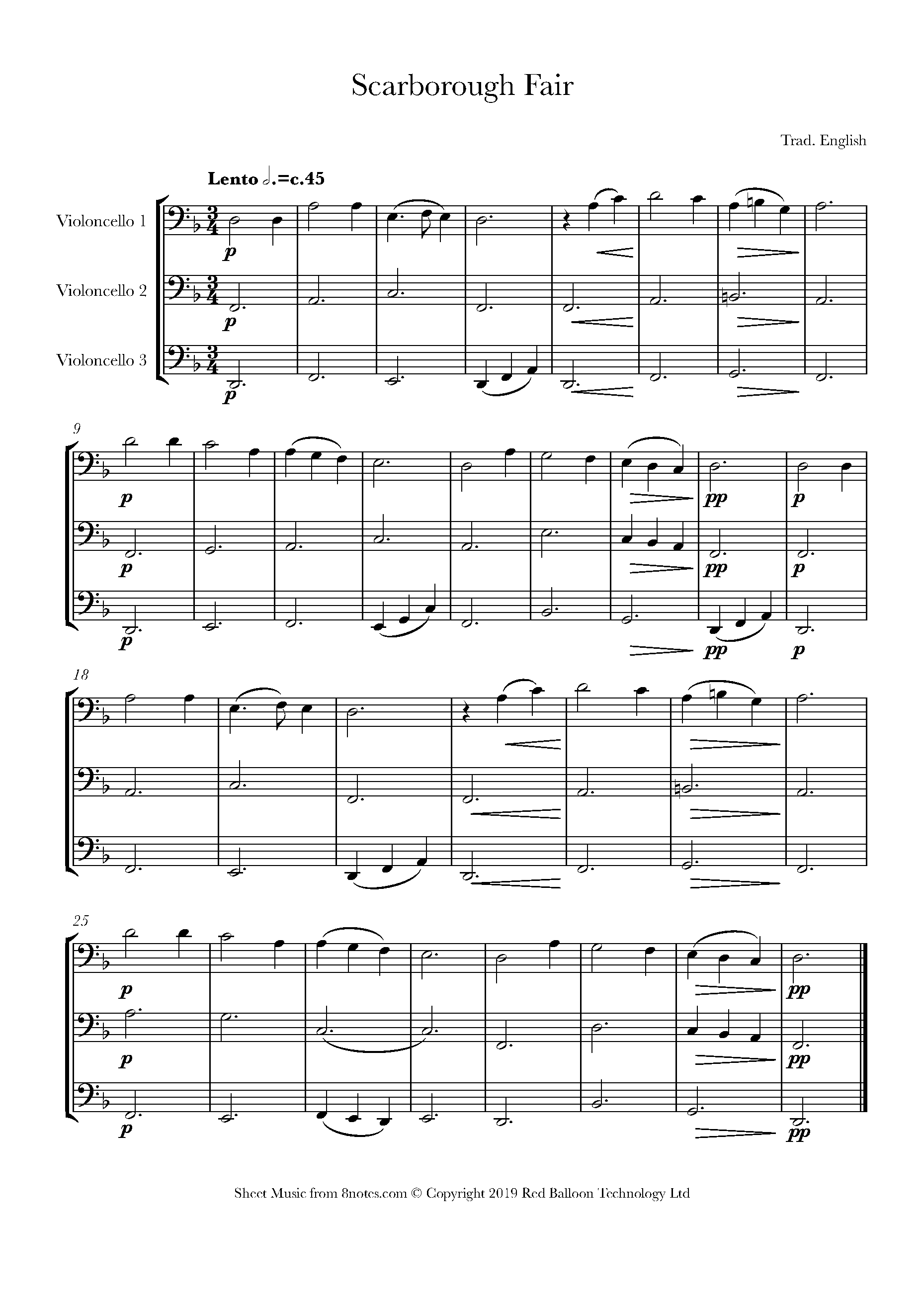 Scarborough Fair (Piano) Partitura - Sheet Music 