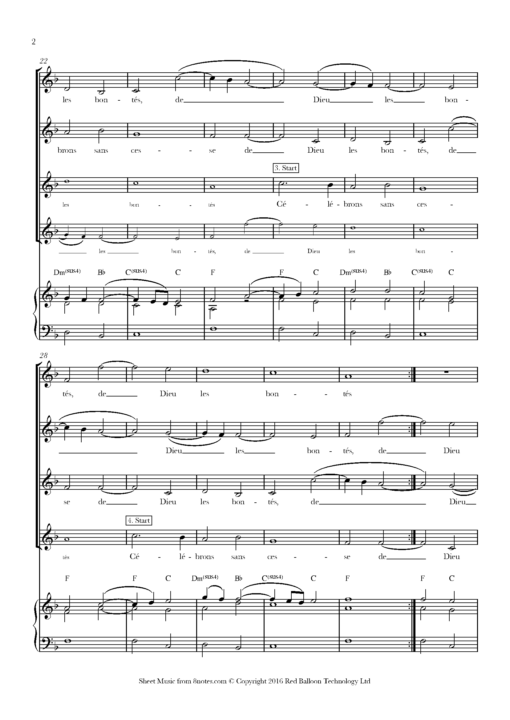 Lasso, Orlando di - ﻿Célébrons sans cesse Sheet music for Choir 