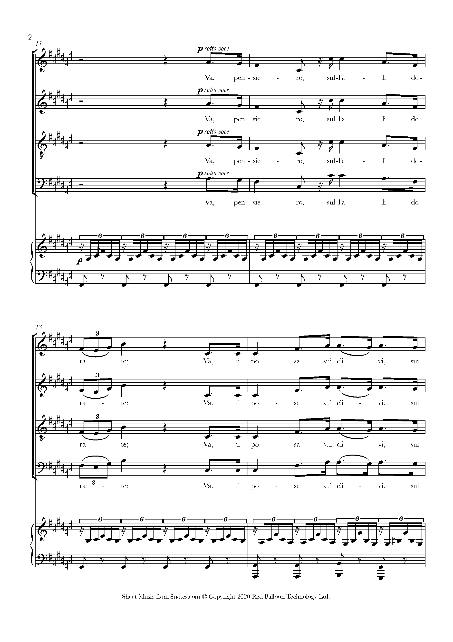 Verdi, Giuseppe Slaves Chorus from Nabucco Sheet music for Choir