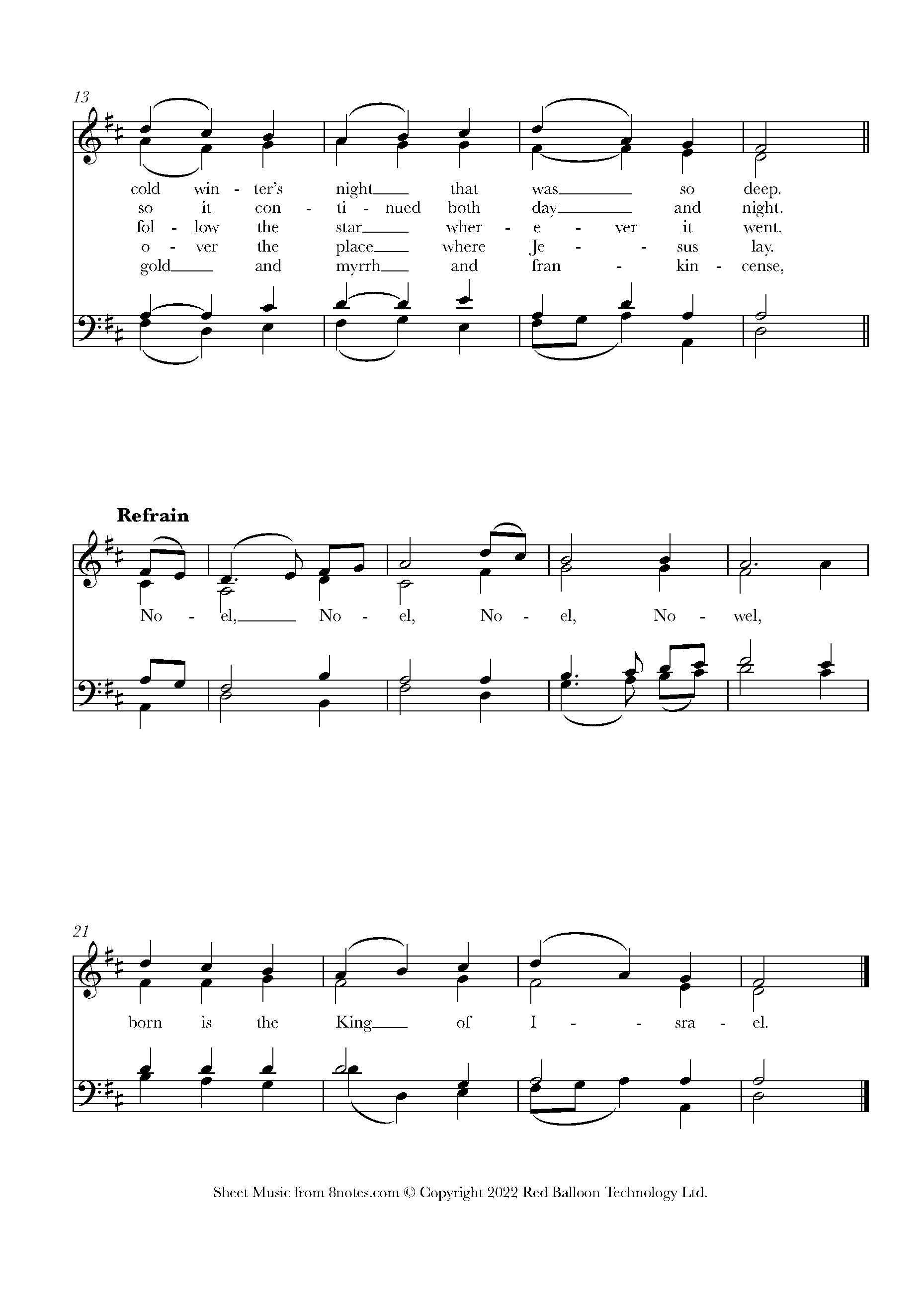 The First Noel - Jazz Arrangement For Flute Quartet - Sheet Music