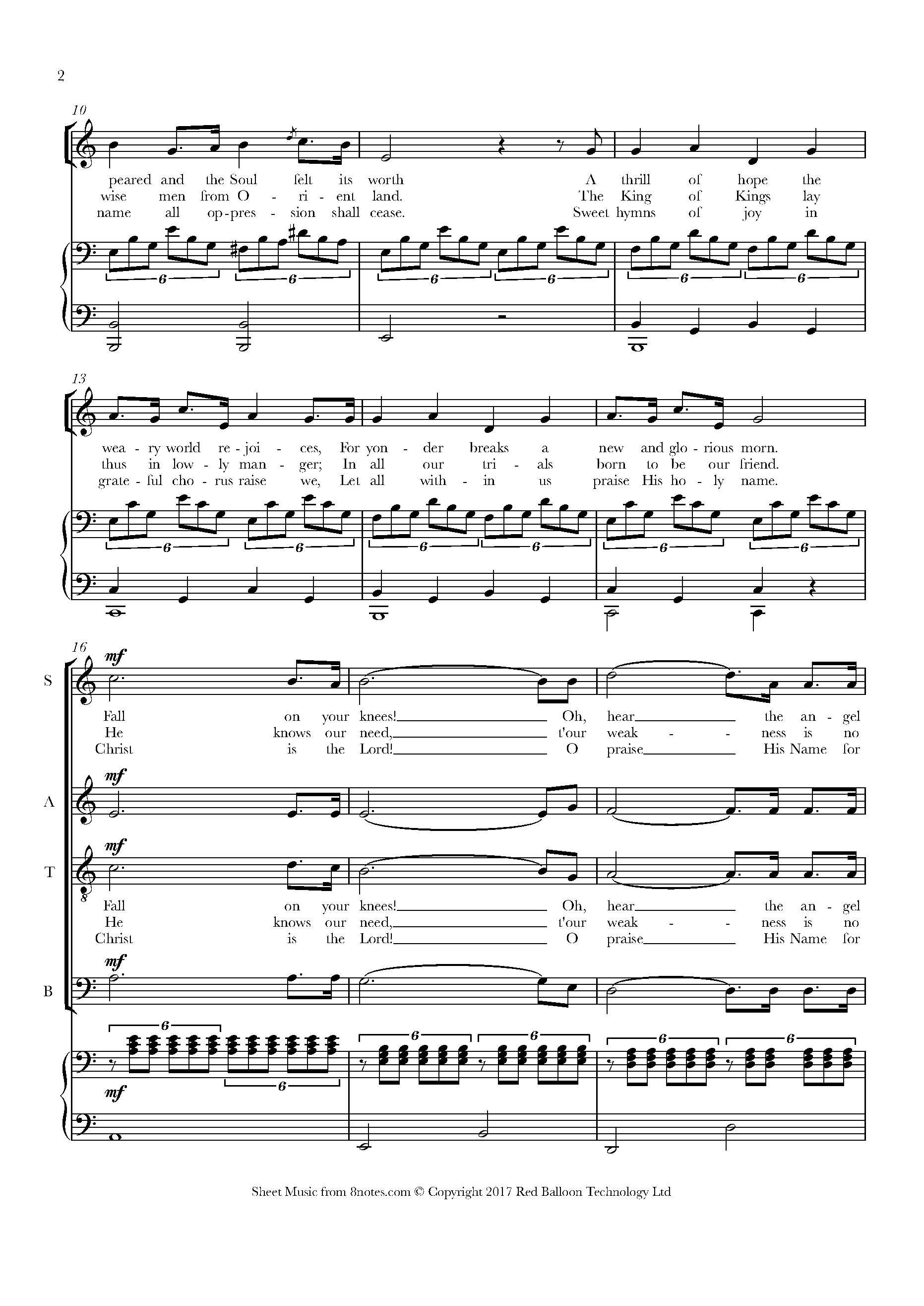 SCORE - O Holy Night for SATB, Oboe (or Flute), and Harp (or Piano) — R.J.B.