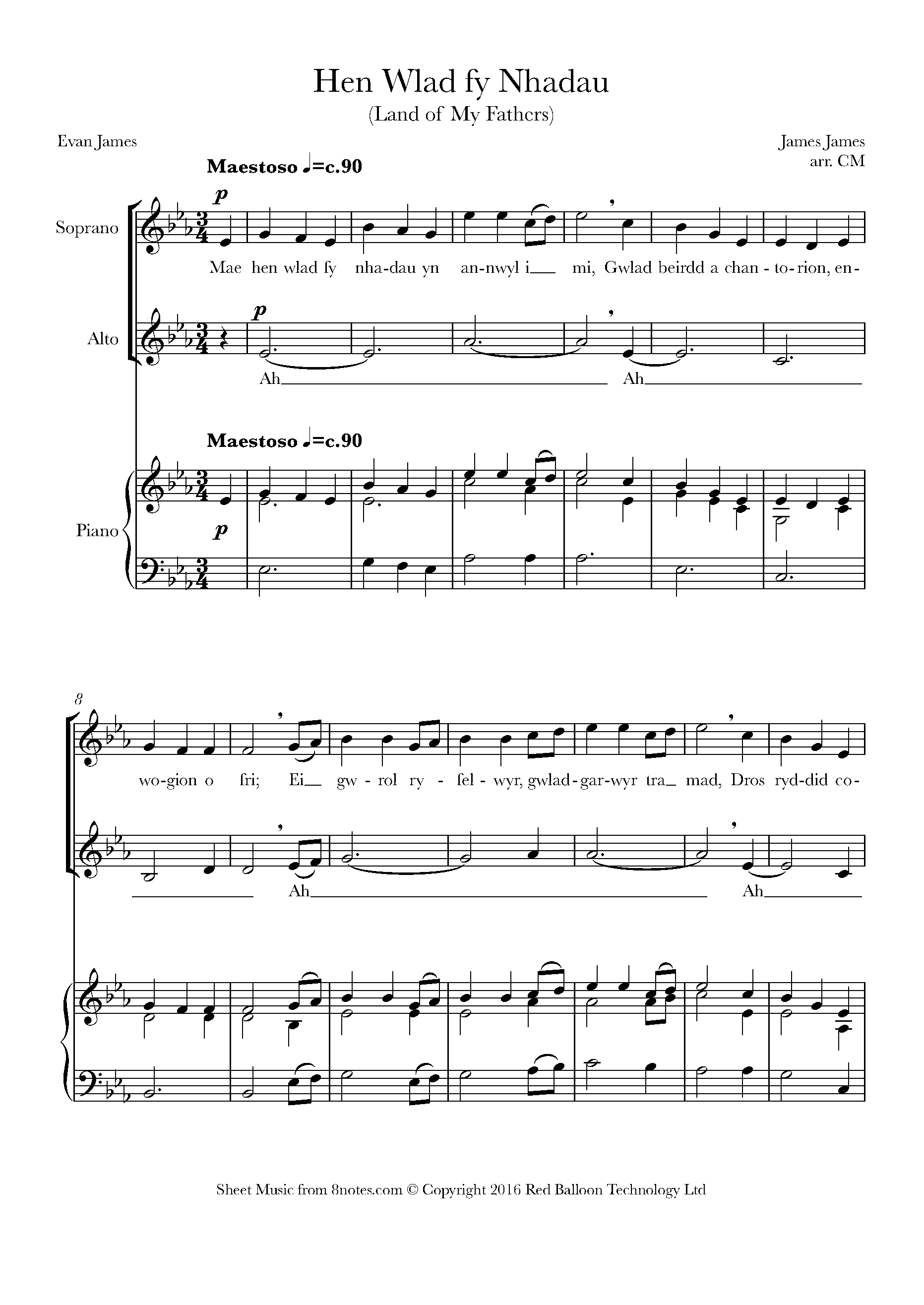 Hen Wlad Fy Nhadau Land Of My Fathers Welsh National Anthem Sheet hen-wlad-fy-nhadau-land-of-my-fathers-welsh-national-anthem-sheet