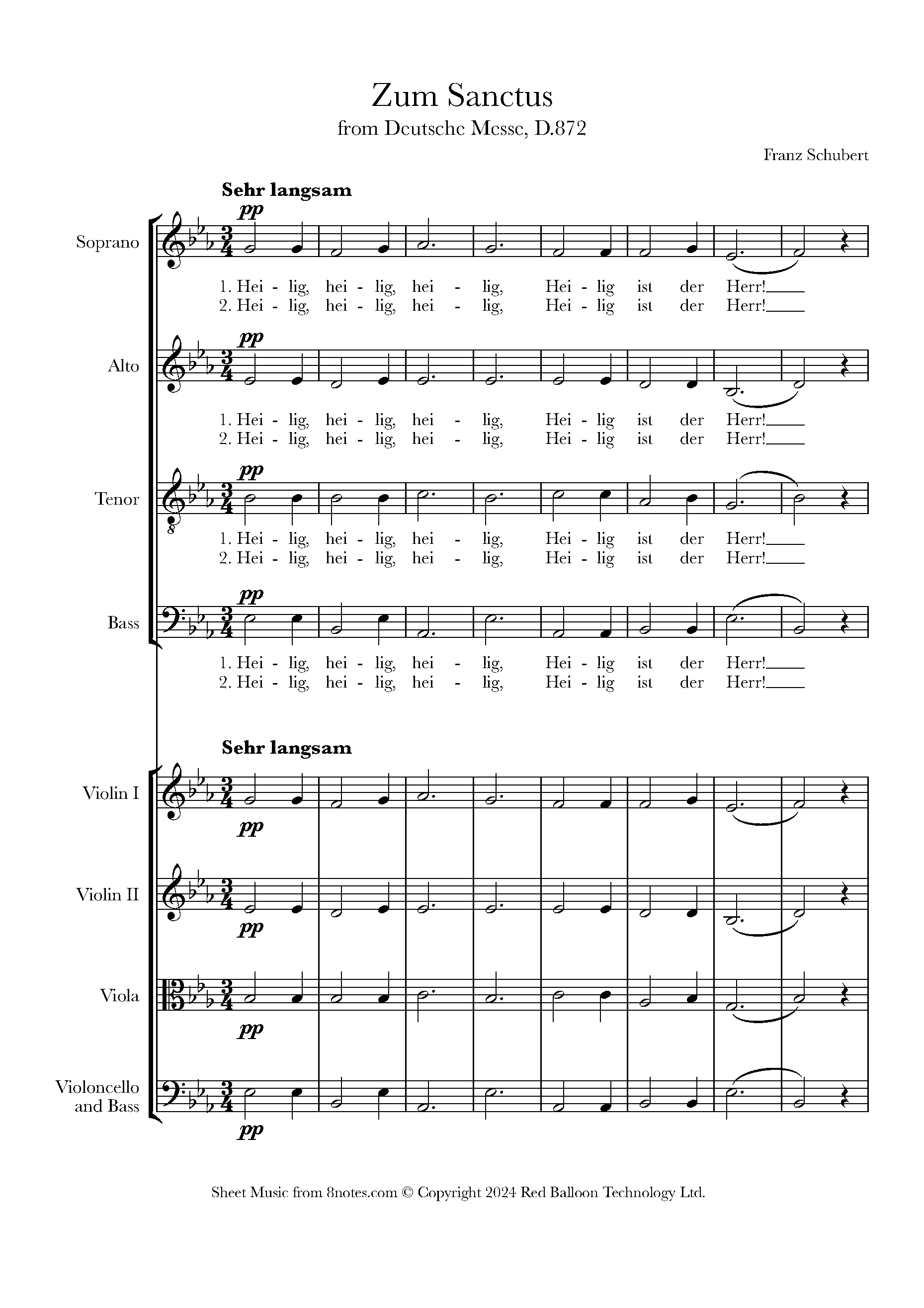 Schubert, Franz - Sanctus (Heilig,Heilig, Heilig) from
