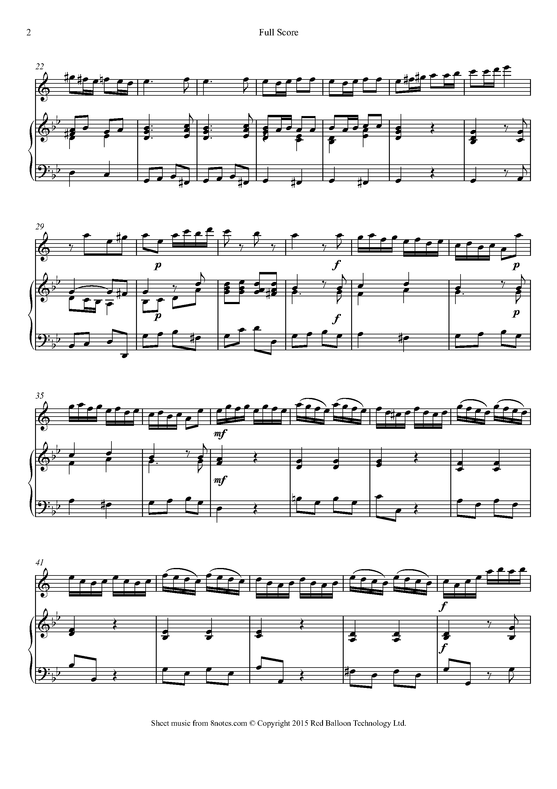 Vivaldi Concerto in A Minor 3rd mvt Sheet music for