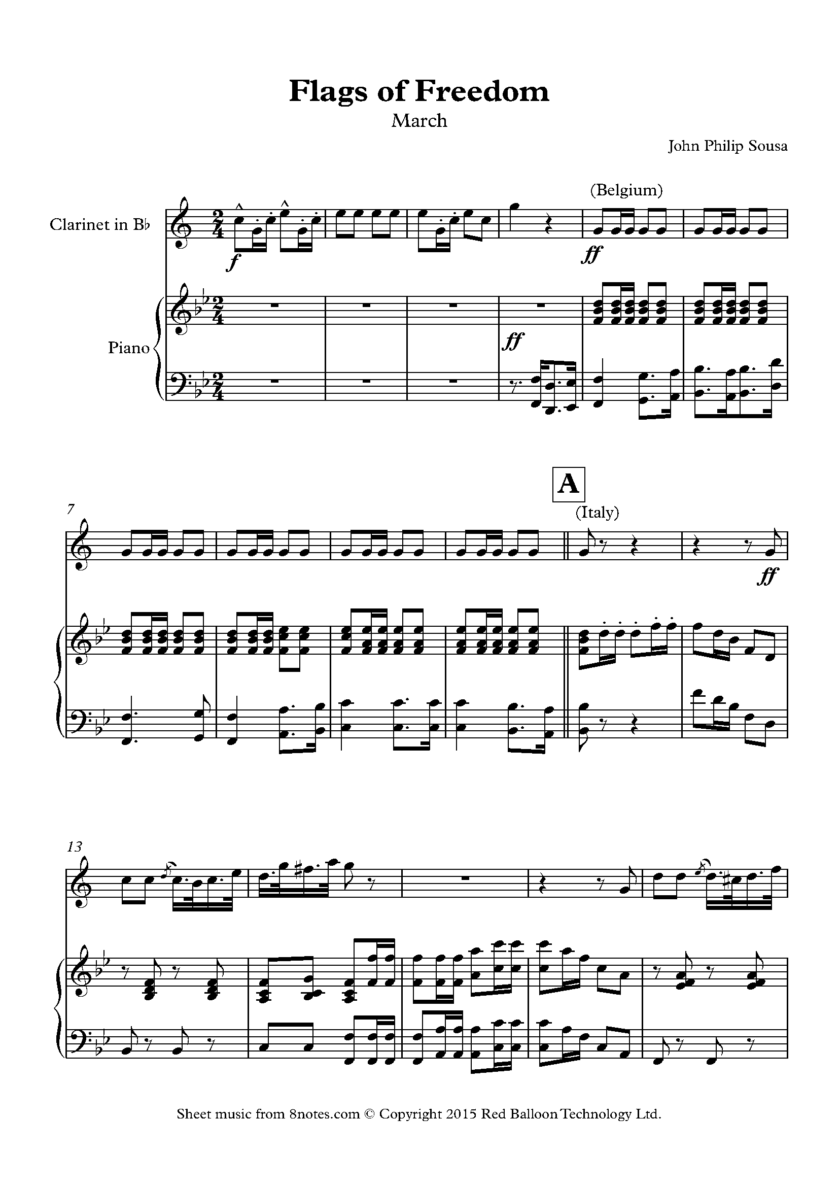 Sousa Flags of Freedom March Sheet music for