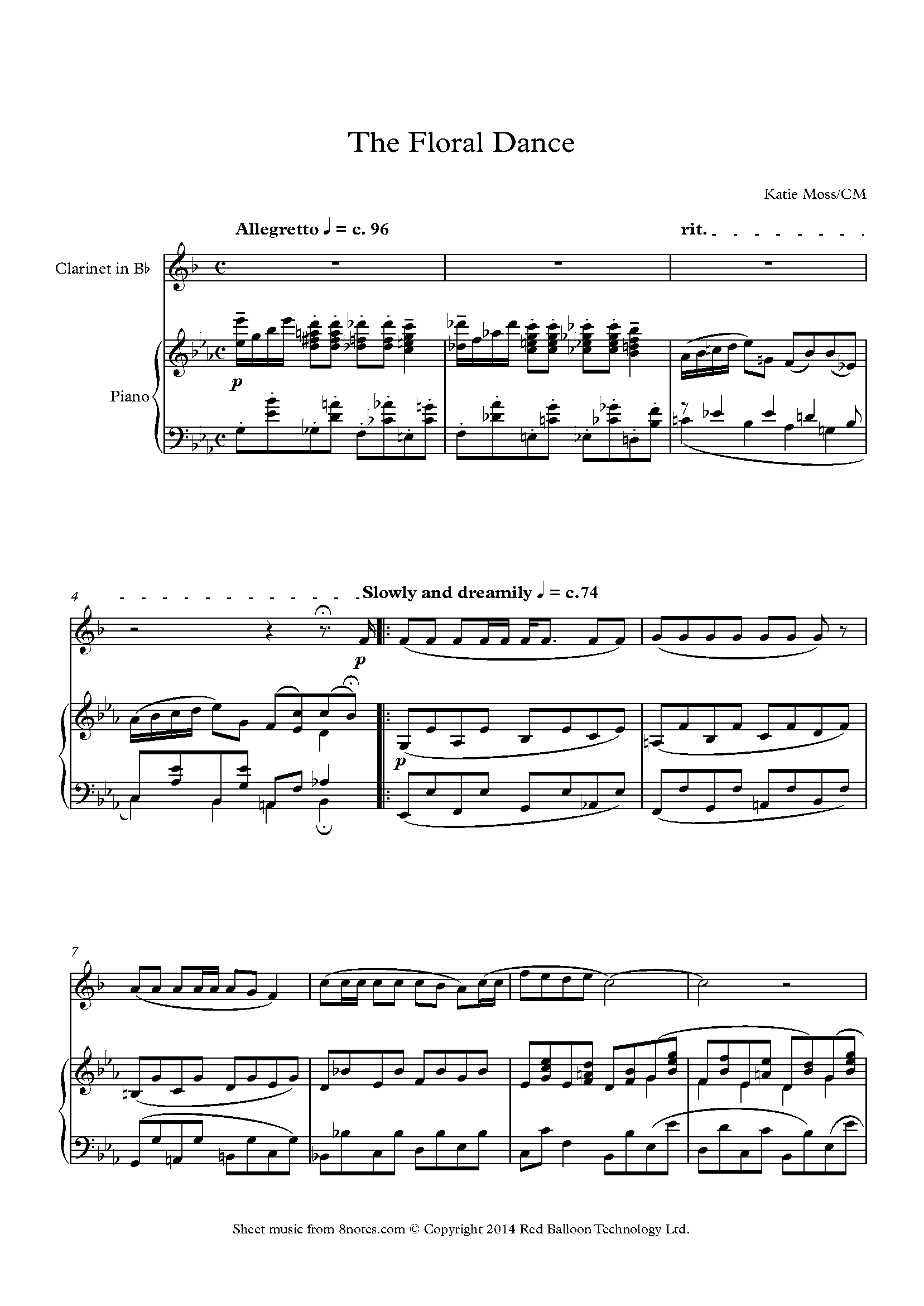Katie Moss The Floral Dance Sheet music for