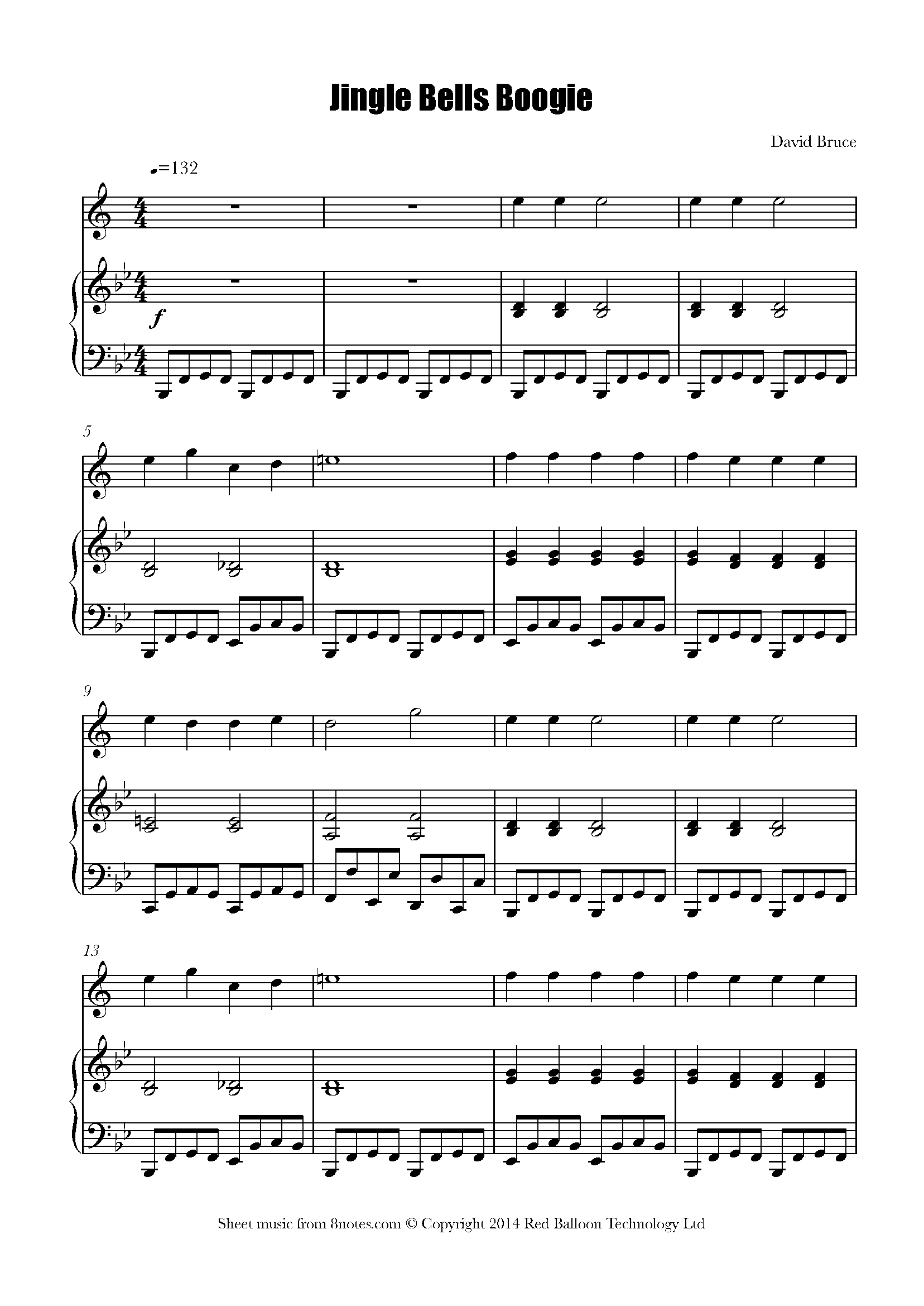 David Bruce Jingle Bells Boogie Sheet music for