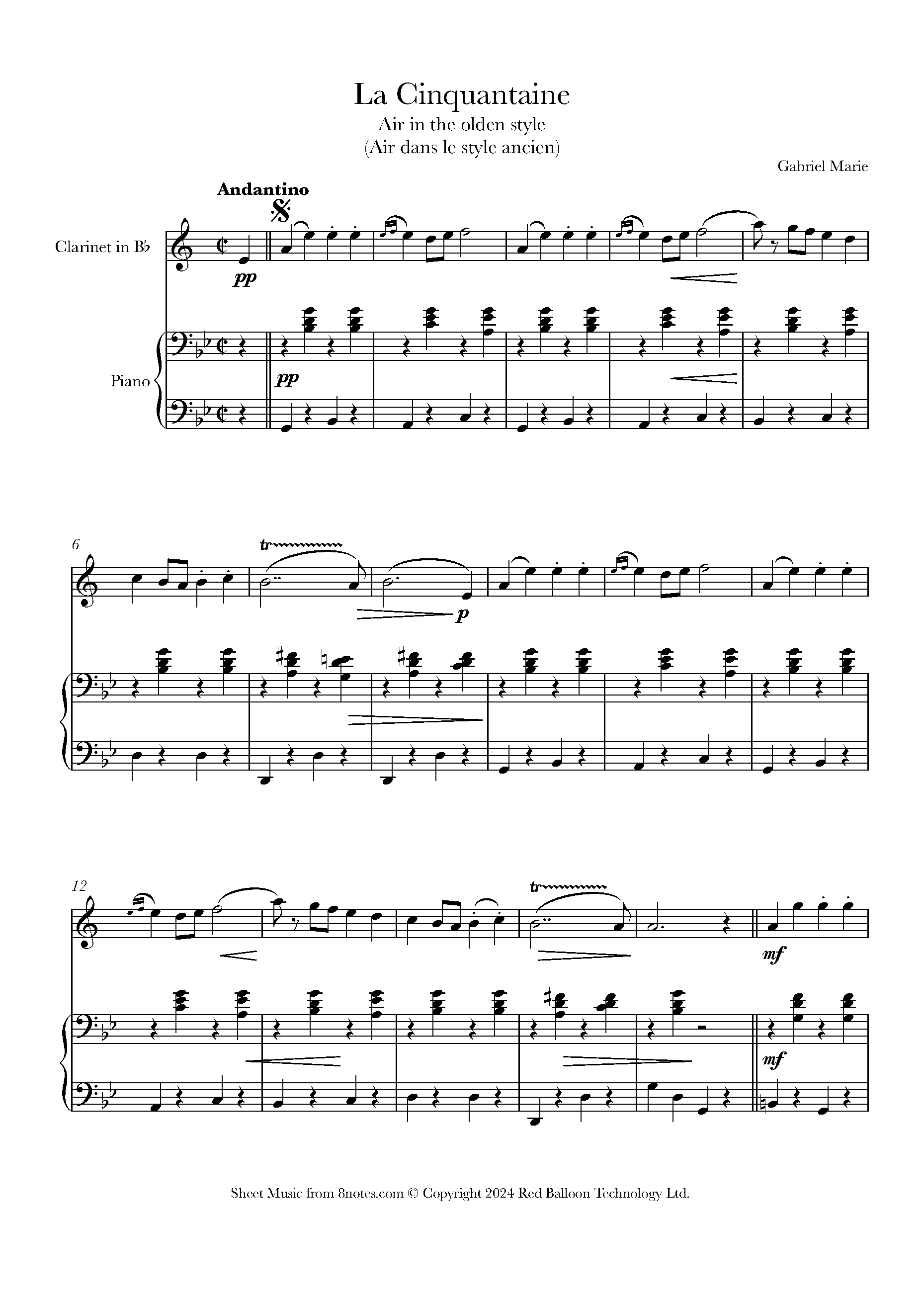 3 Etudes On A Theme Of Gershwin: Clarinet Solo (Emerson