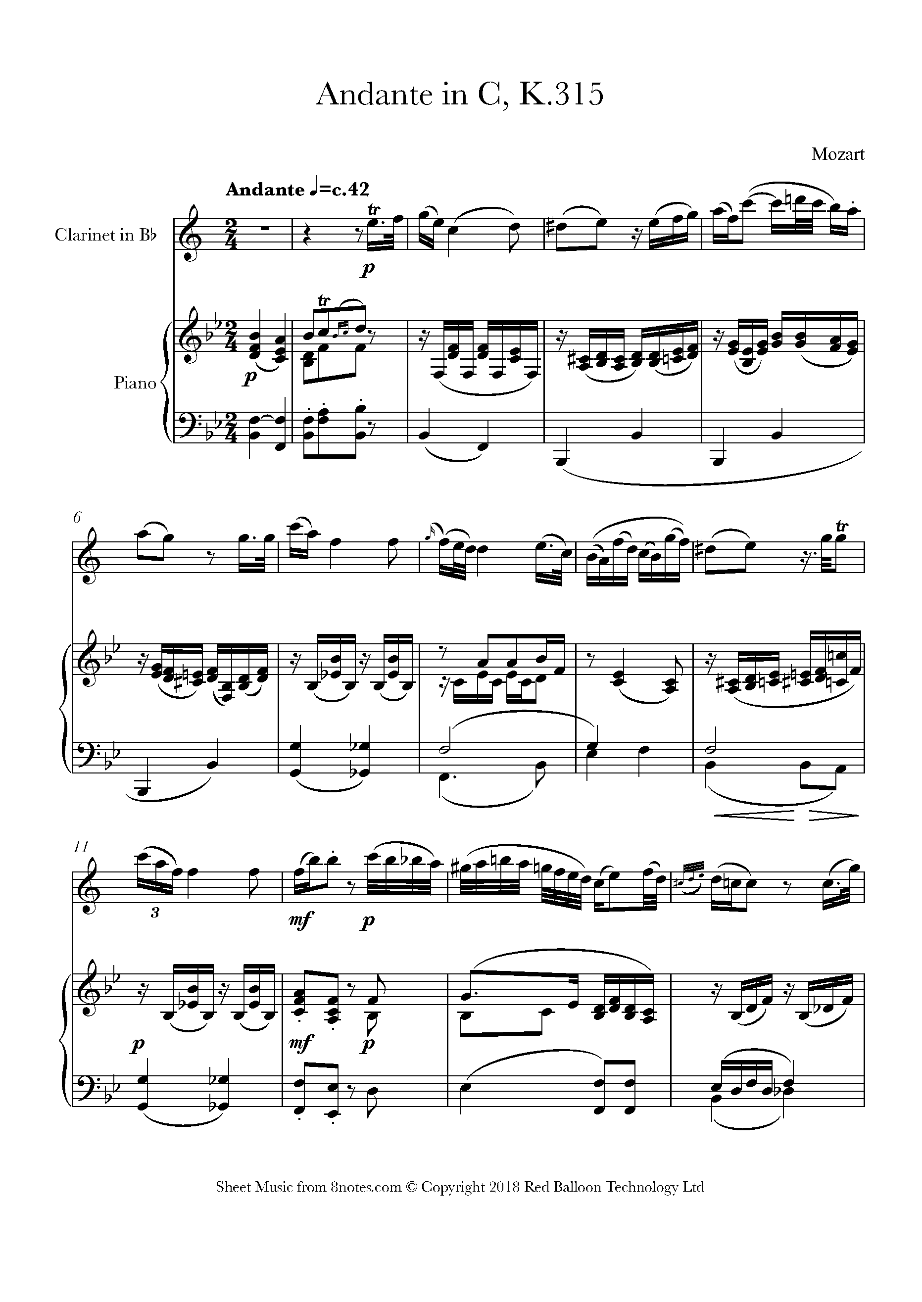 Free Clarinet Sheet Music, Lessons & Resources - 8notes.com