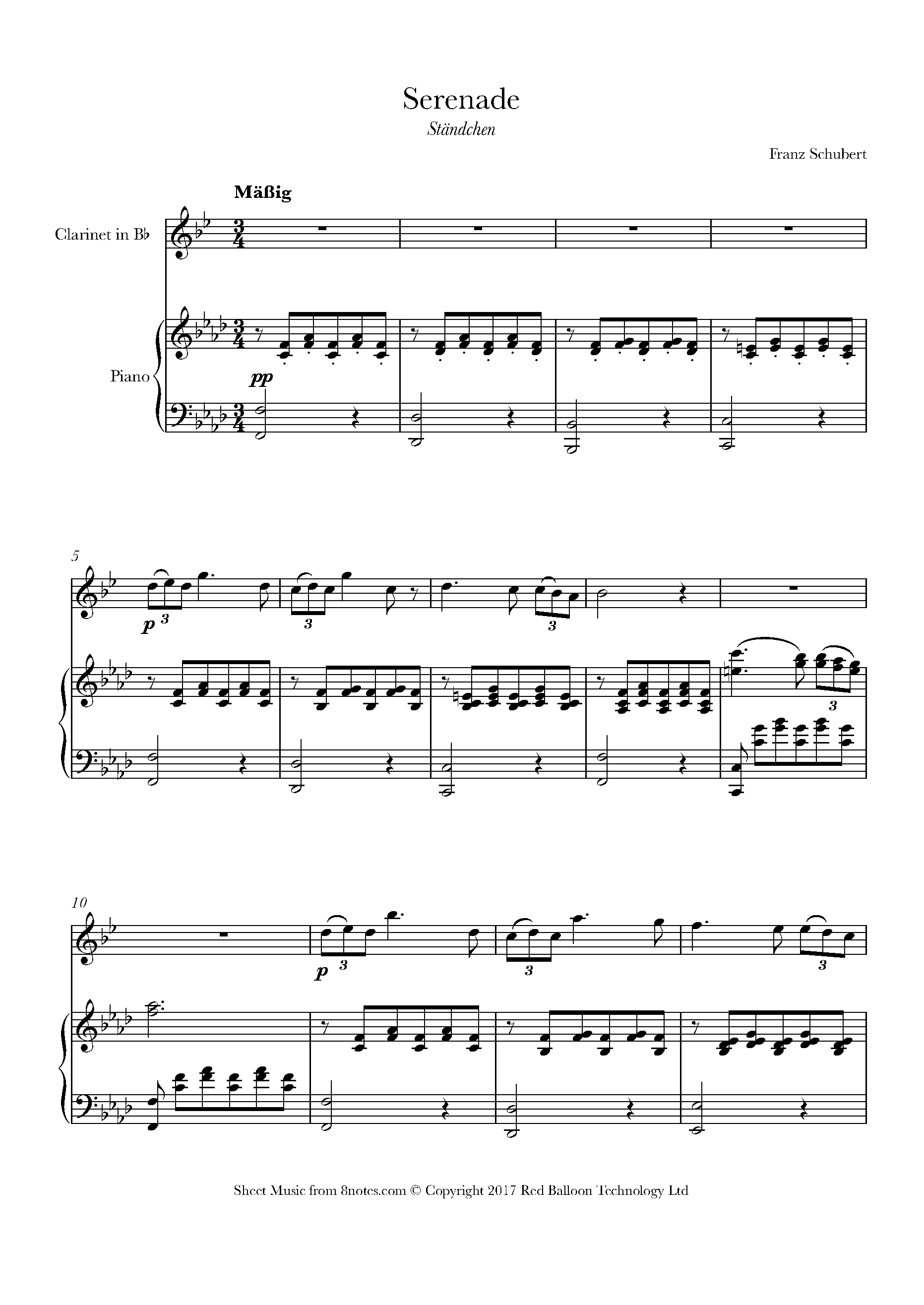 Schubert serenade clarinet discount