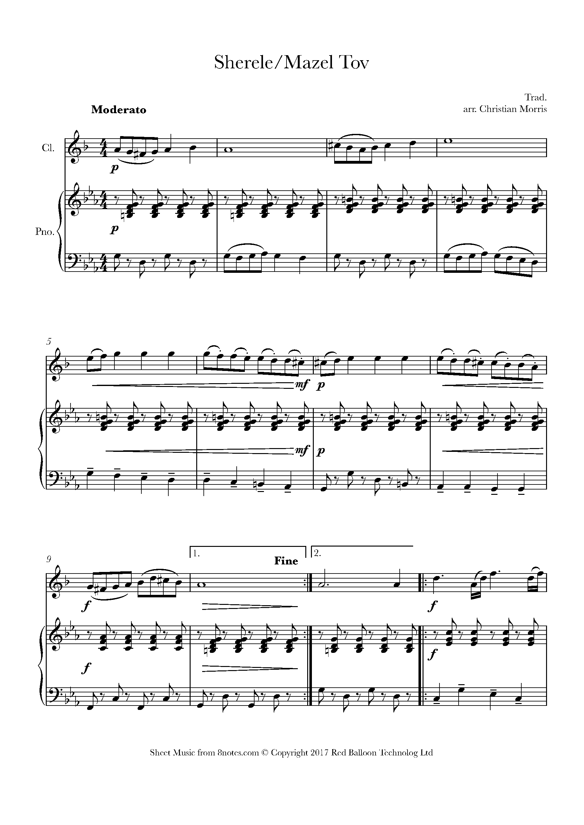 Sherele Mazel Tov Sheet music for
