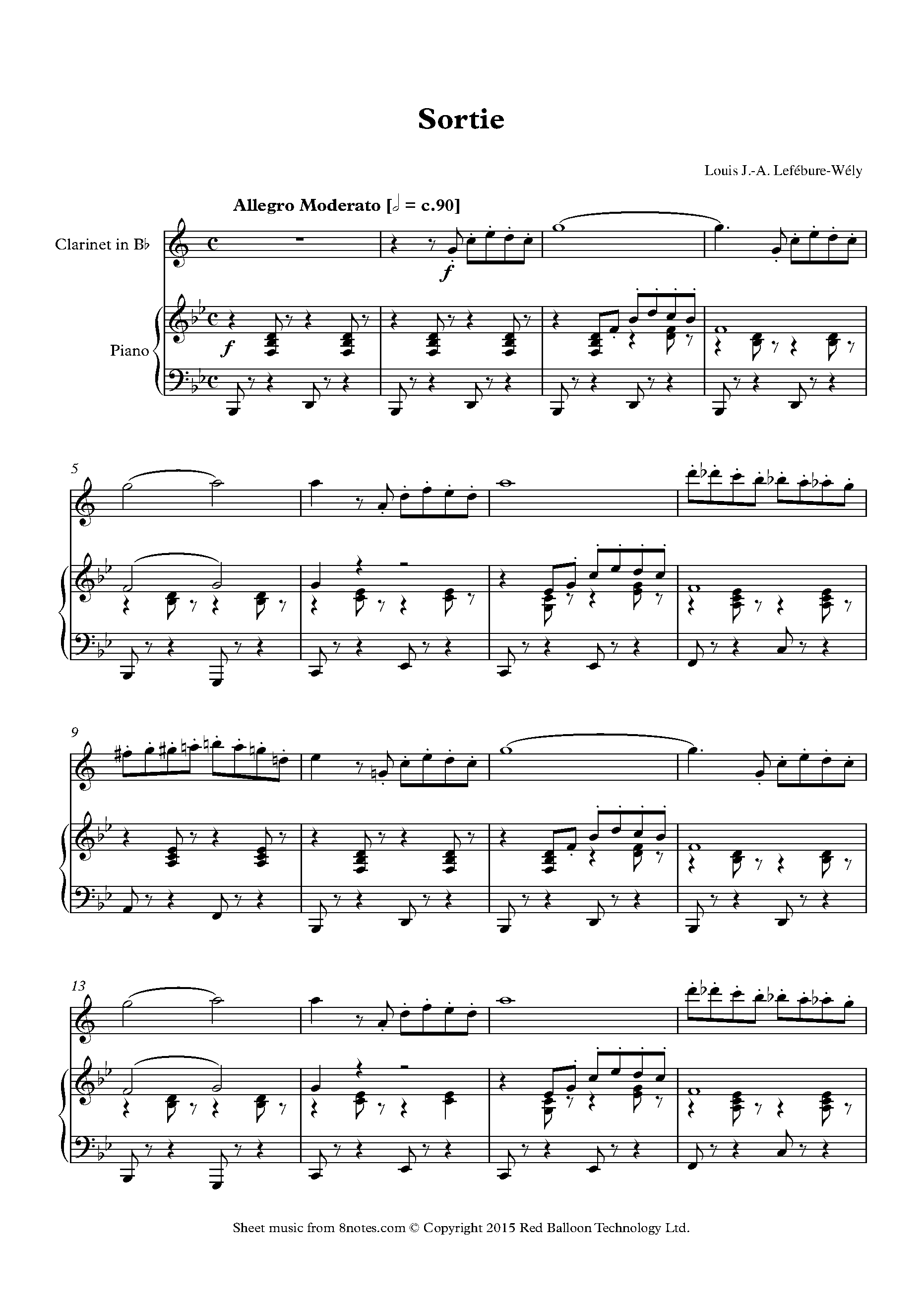 ﻿LefébureWély Sortie Sheet music for