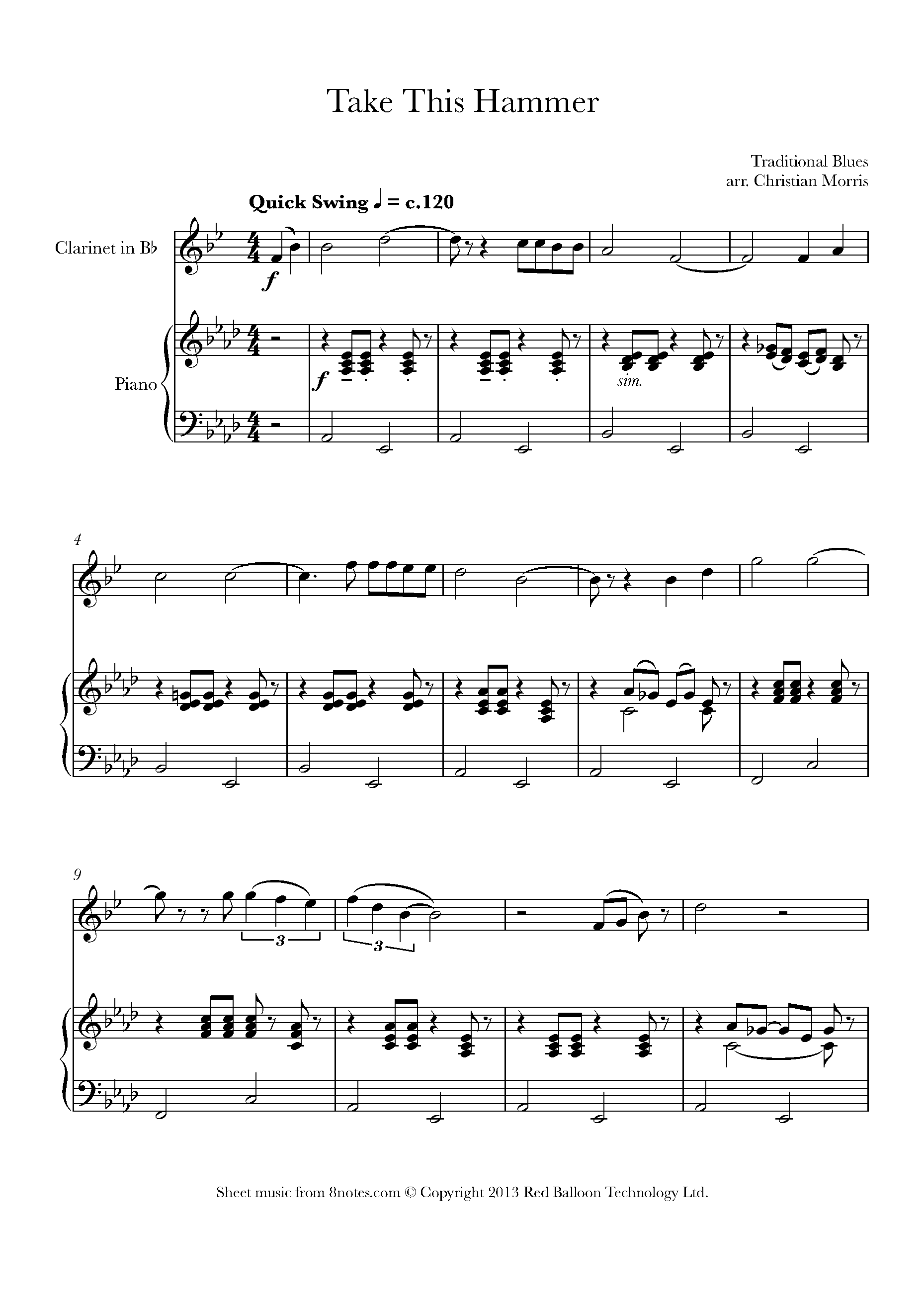 Take This Hammer Sheet music for