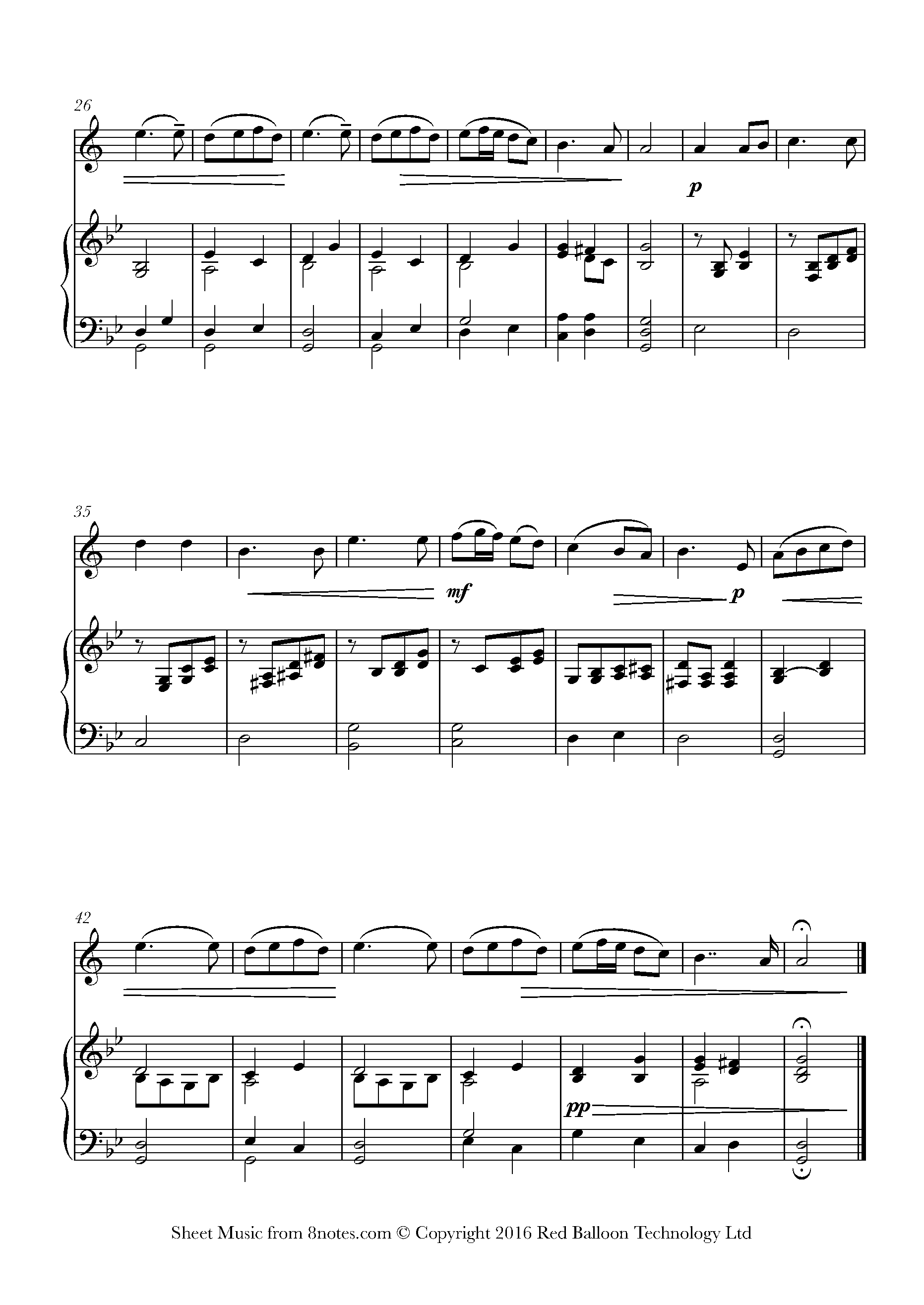 Tchaikovsky Old French Song from Children's Album, Op.39, No. 16