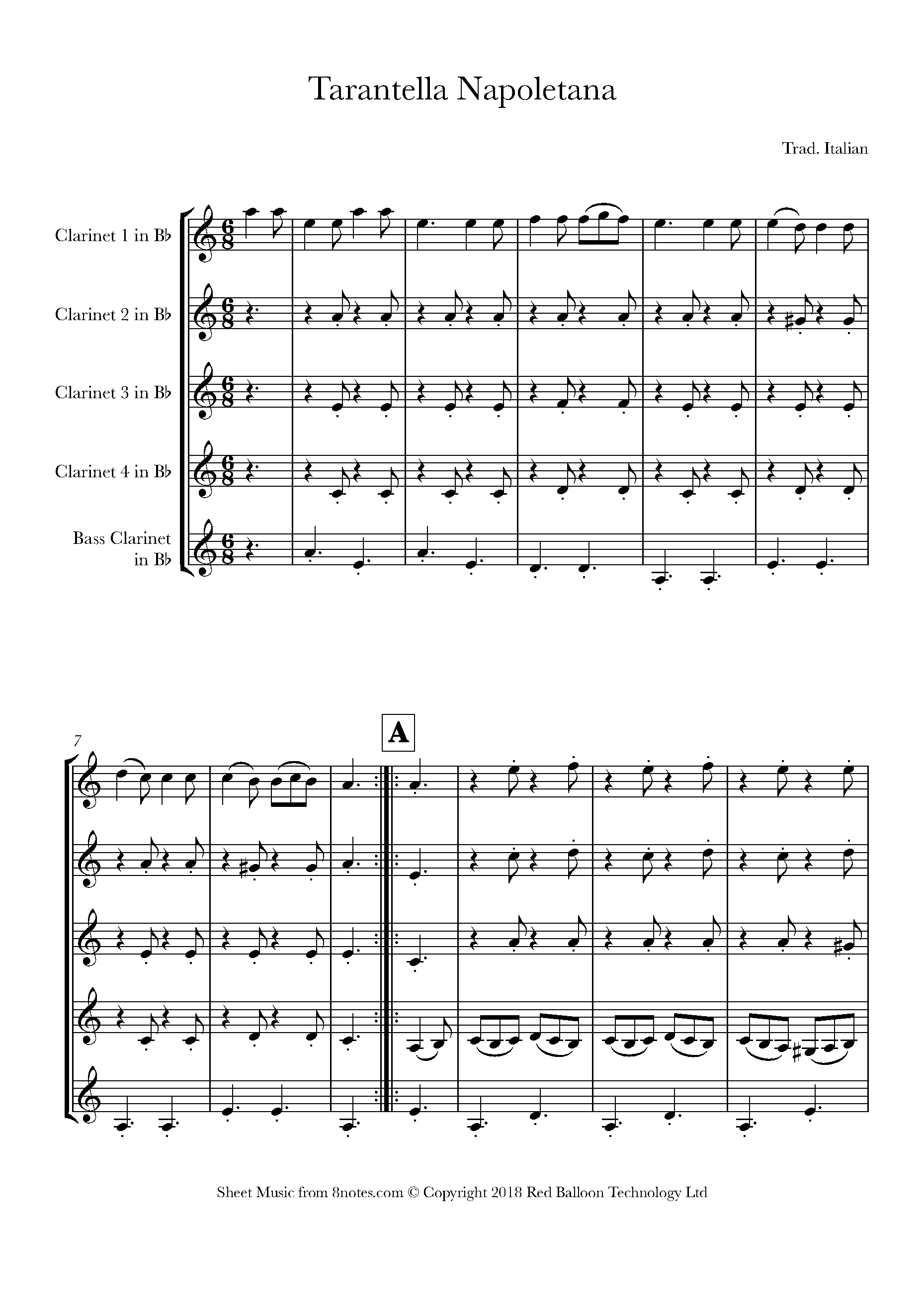 Tarantella Napoletana (Traditional Italian) Sheet music for