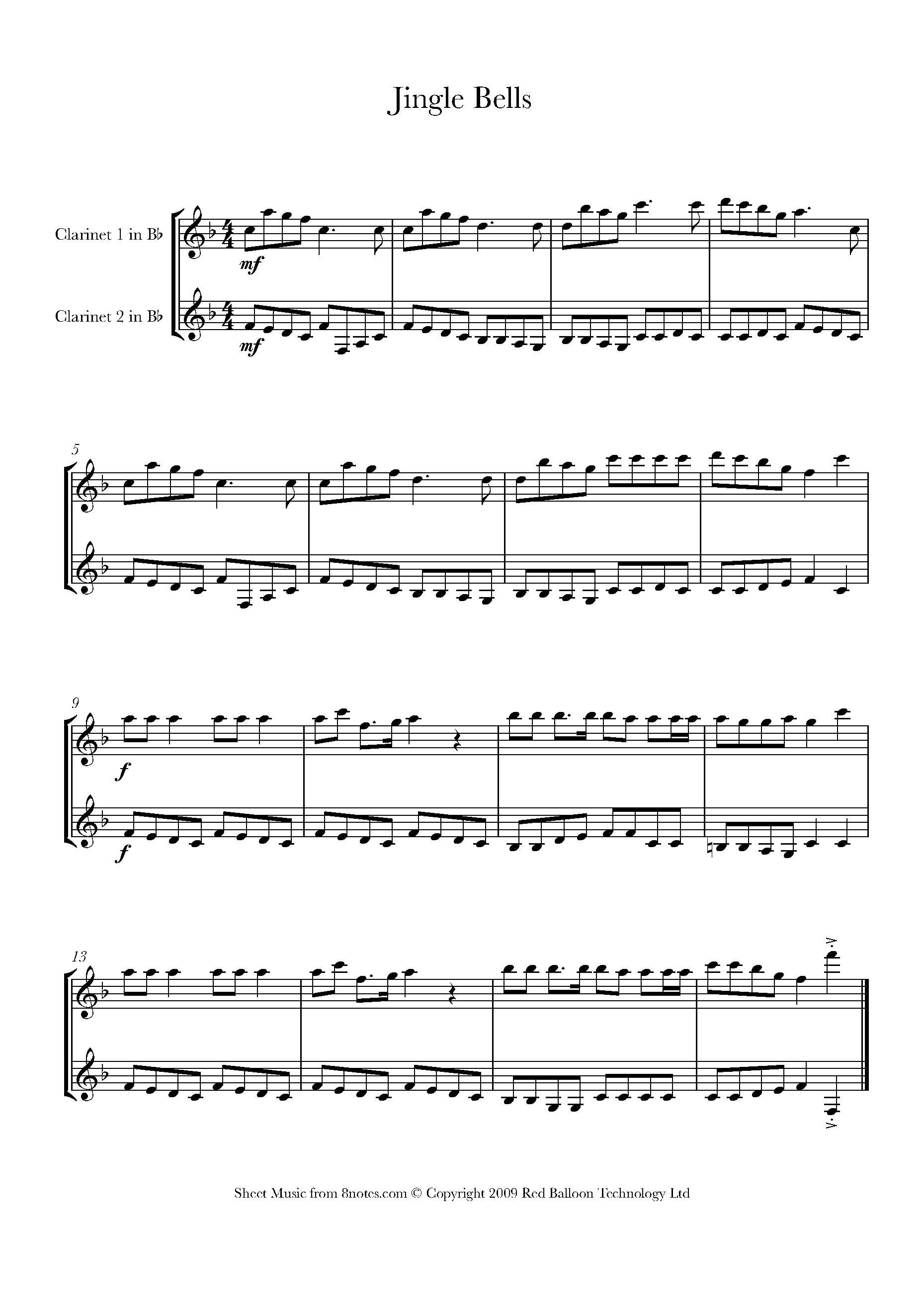 Jingle Bells Sheet music for Duet