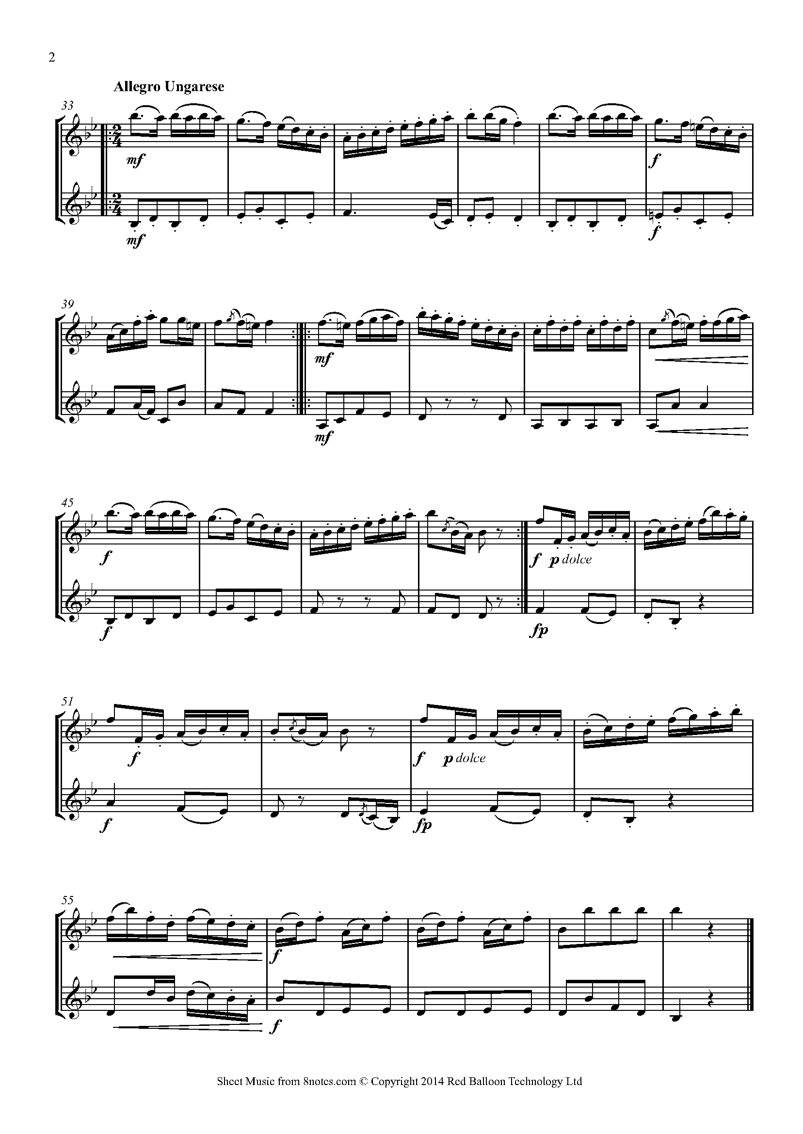 Wanhall Progressive Duos Duetto 8 Sheet music for Duet