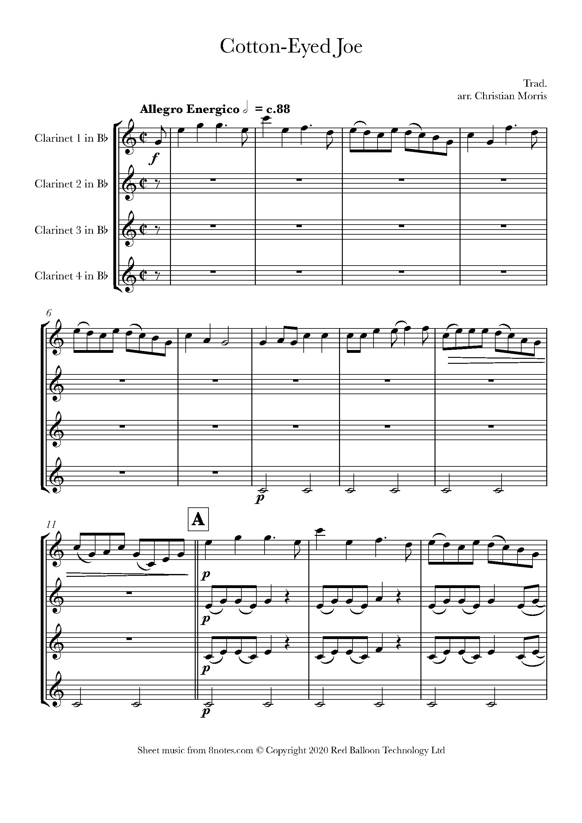 CottonEyed Joe Sheet music for Quartet