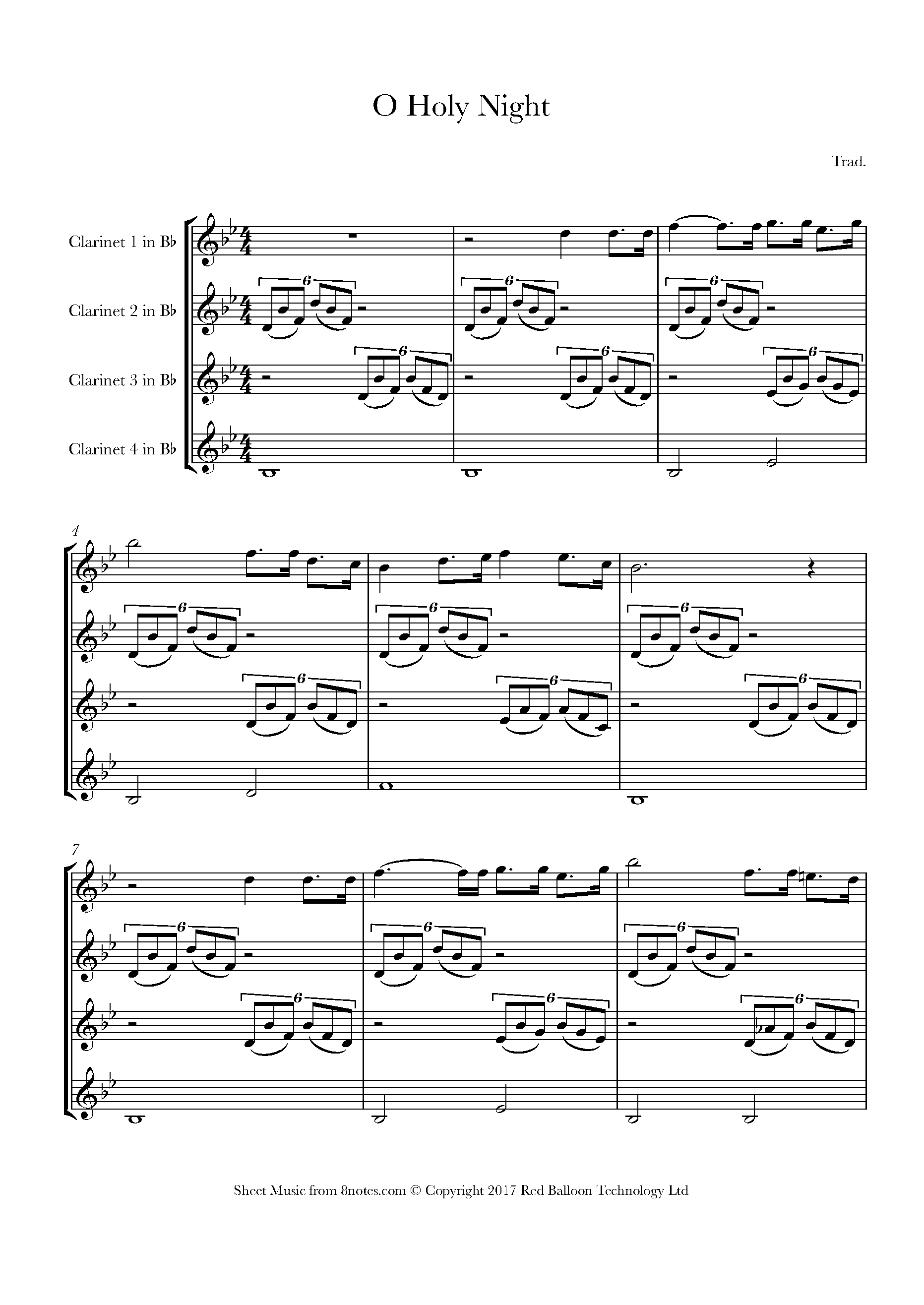 O Holy Night Sheet music for Quartet