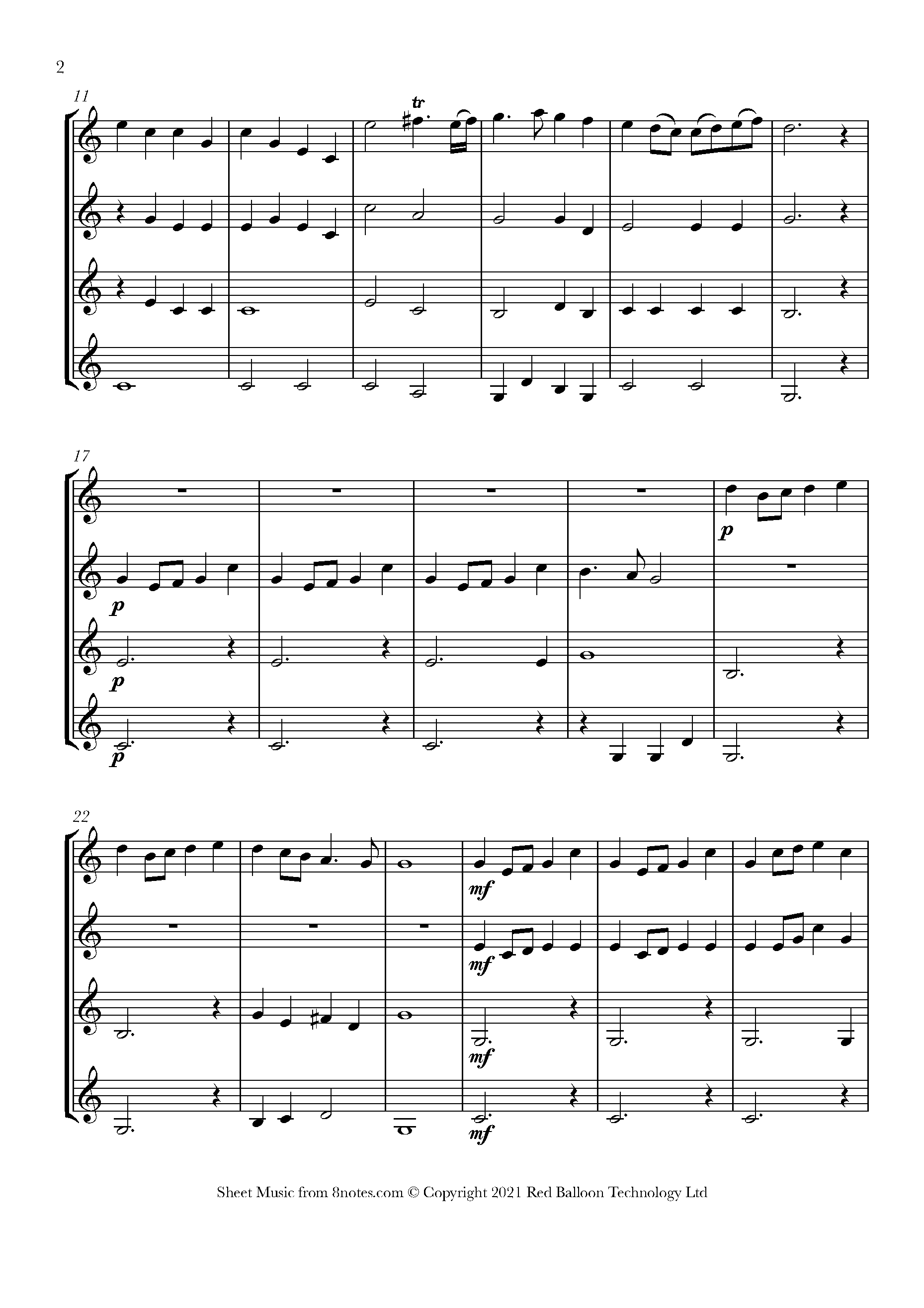 Clarke Trumpet Voluntary Sheet music for Quartet