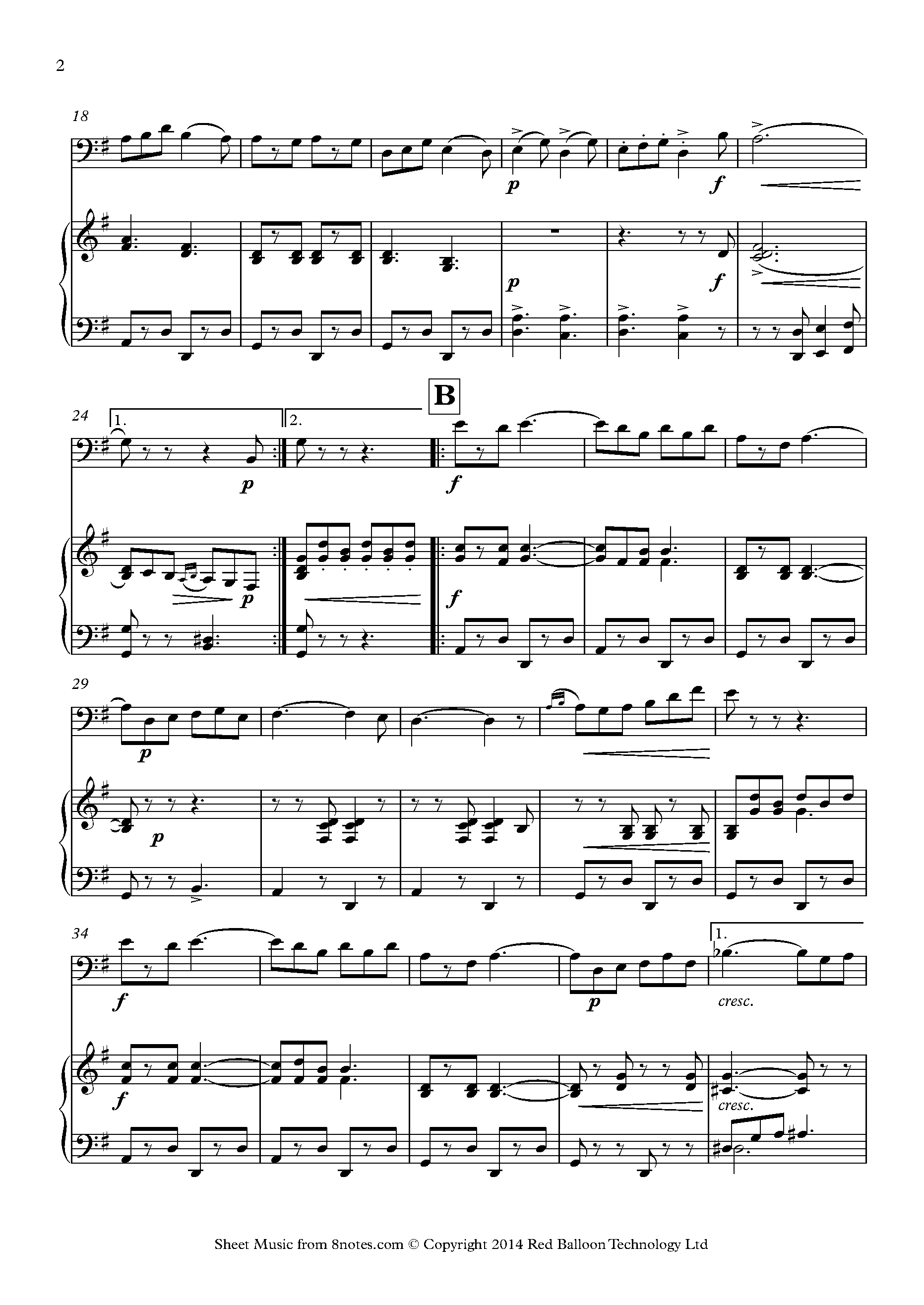 Bratton, John W. The Teddy Bears' Picnic Sheet music for Double Bass