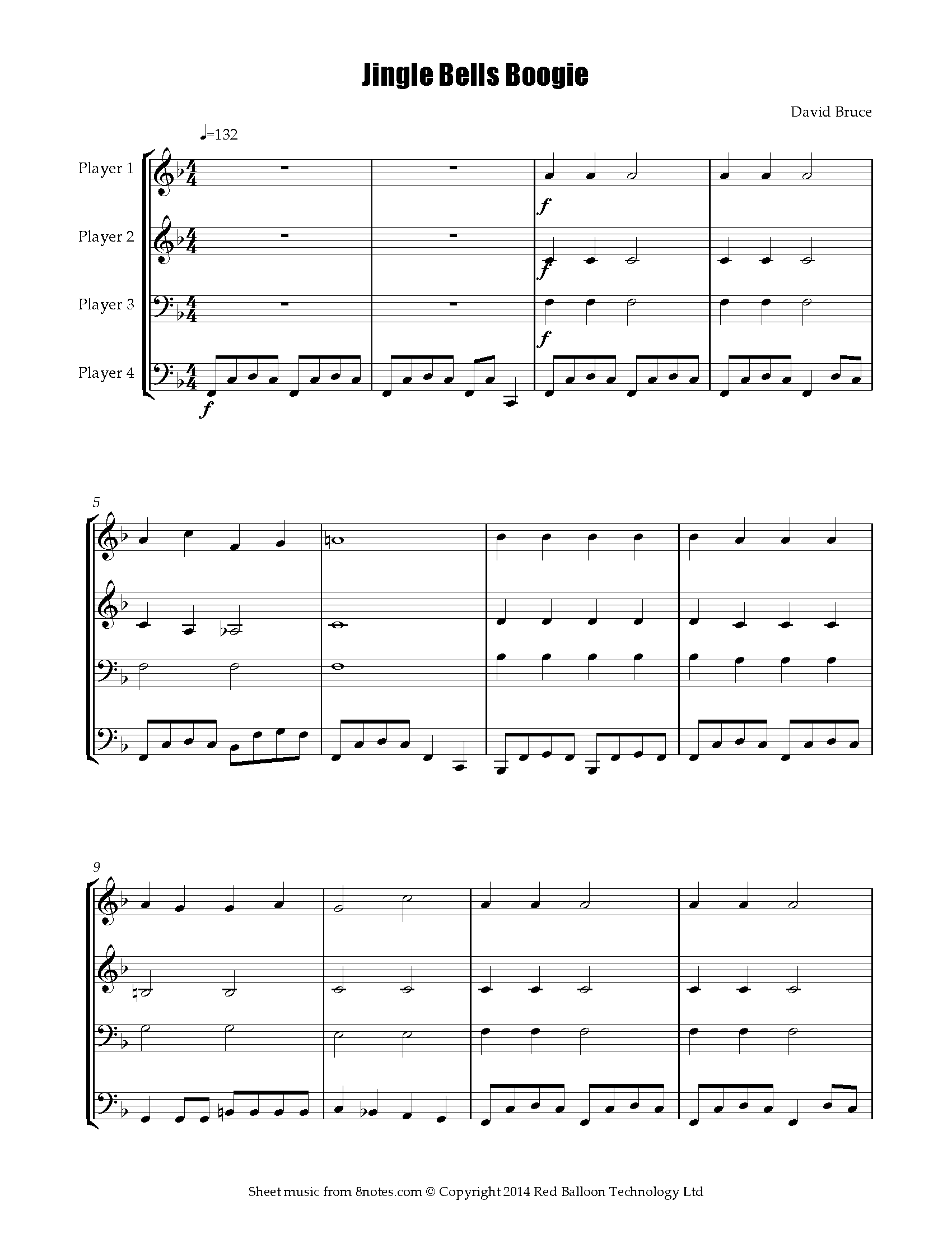 David Bruce Jingle Bells Boogie Sheet music for Flexible Brass