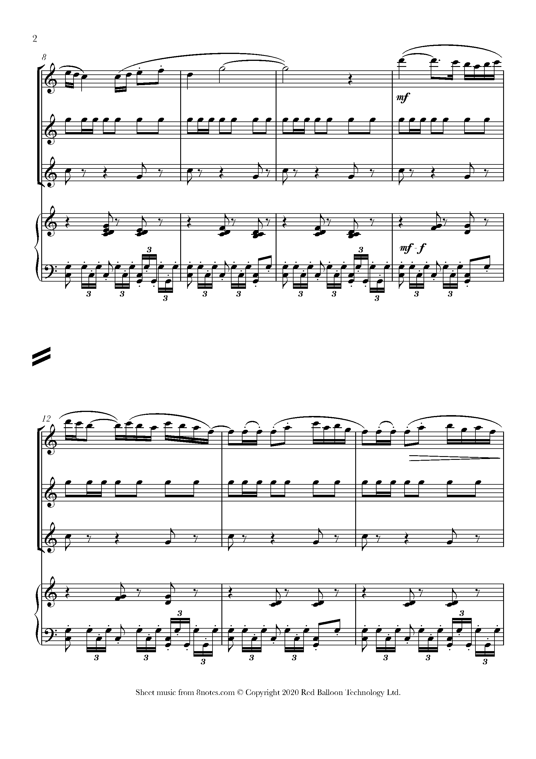 Ravel Bolero Sheet music for Flexible Ensemble and Piano 3 Players