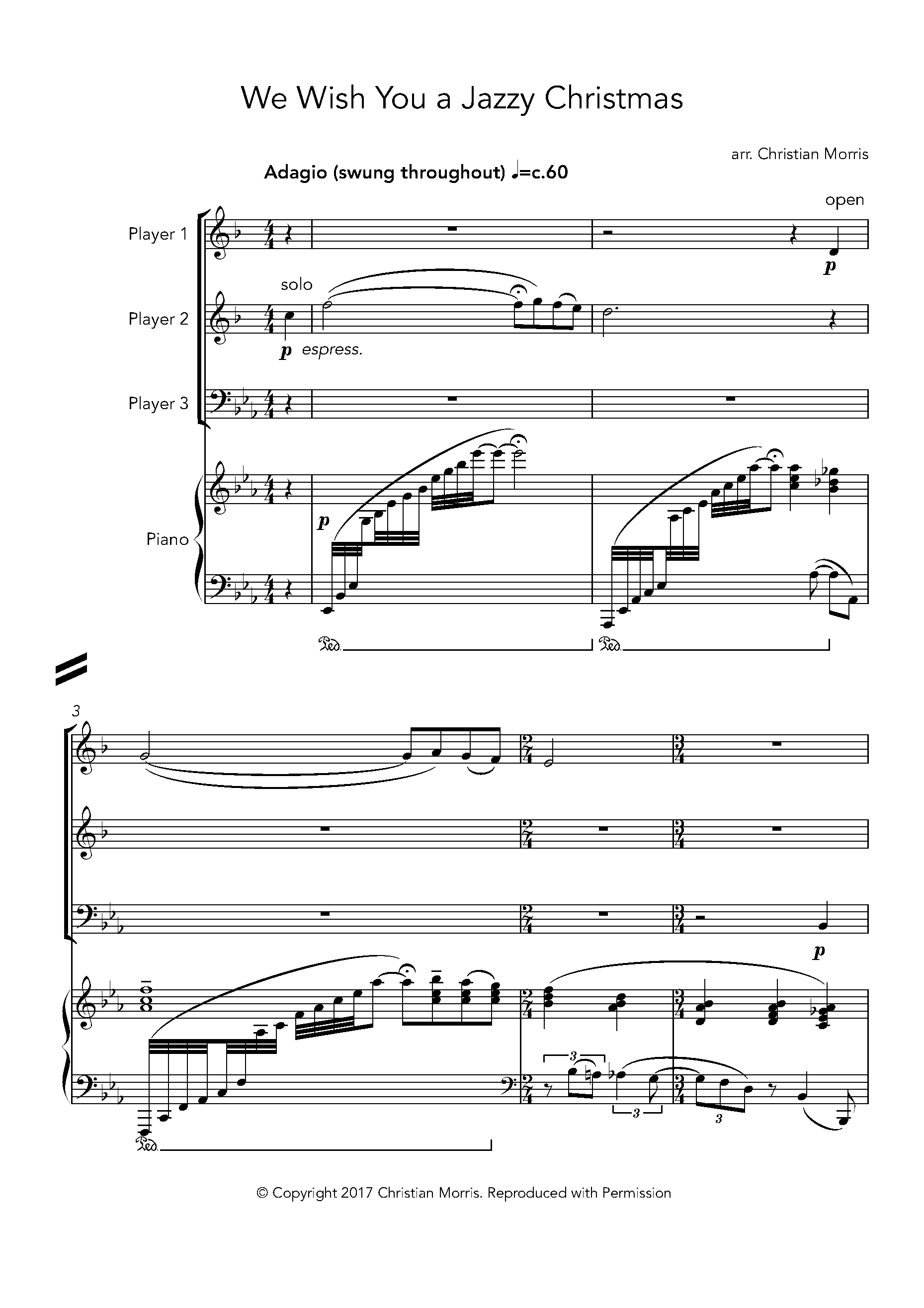 Christian Morris We Wish You a Jazzy Christmas Sheet music for