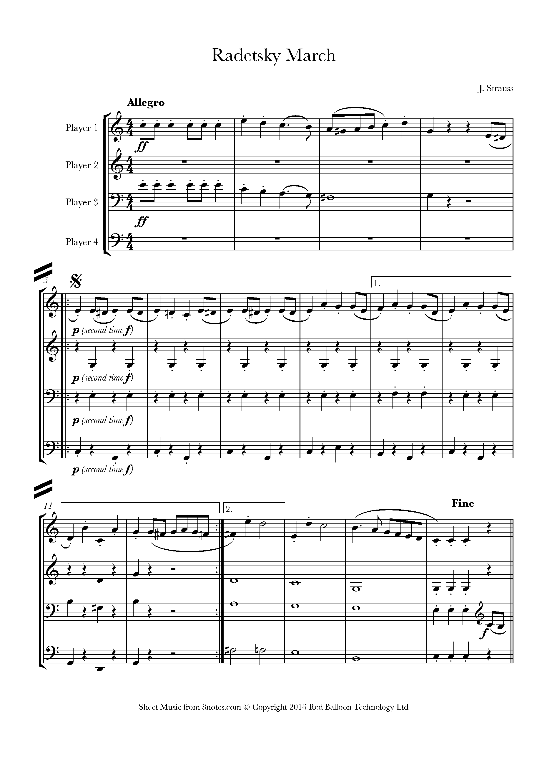 Strauss I Radetsky March Sheet Music For Flexible Mixed Ensemble 4 strauss-i-radetsky-march-sheet-music-for-flexible-mixed-ensemble-4