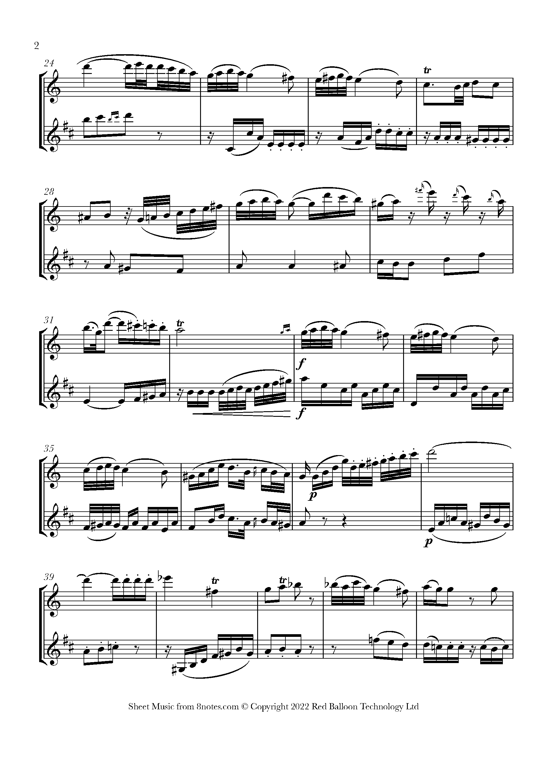 Mozart Andante in C for Flute, K.315 Sheet music for