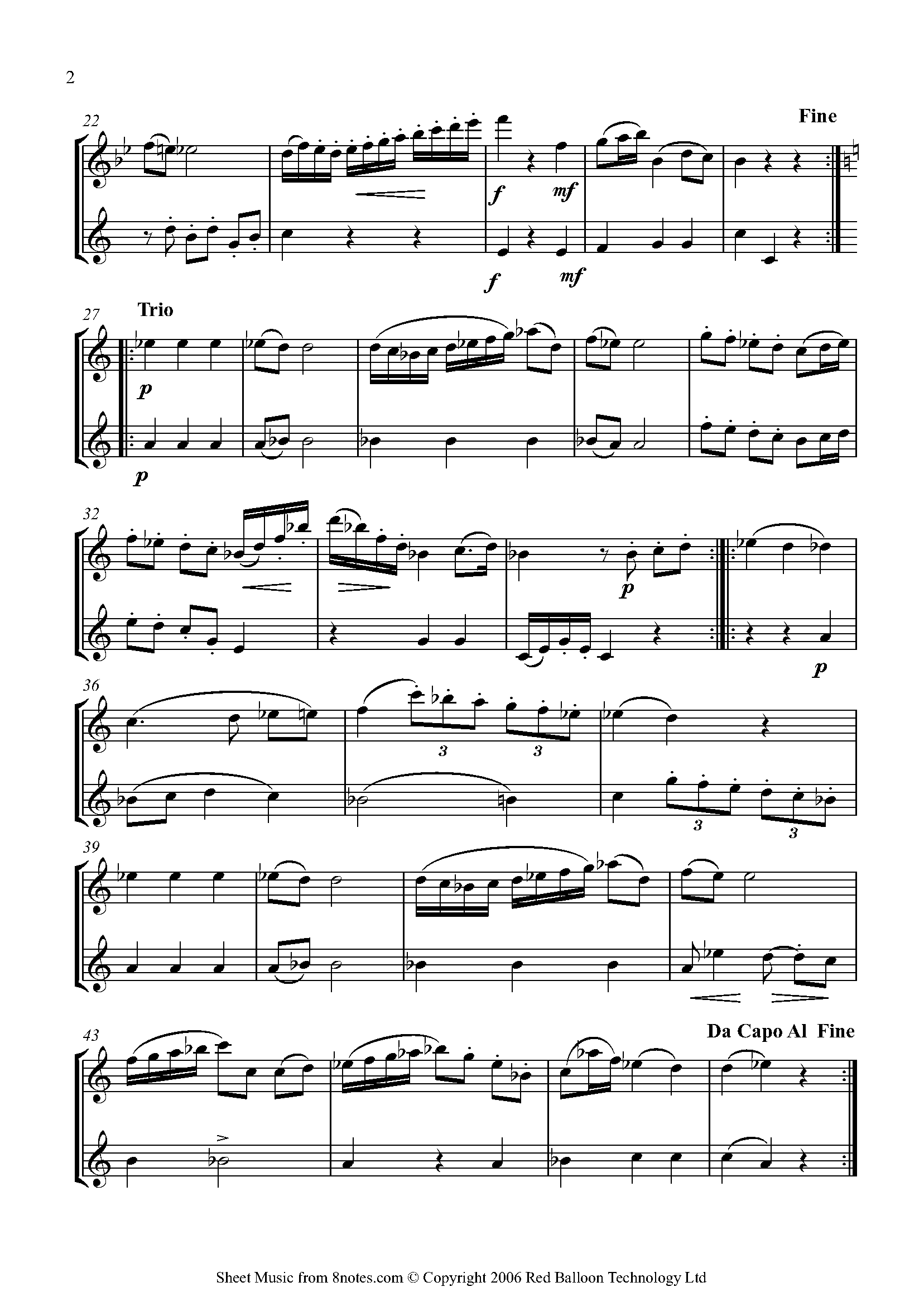 Mozart Twelve Duets k.487 No.6 Sheet music for Duet