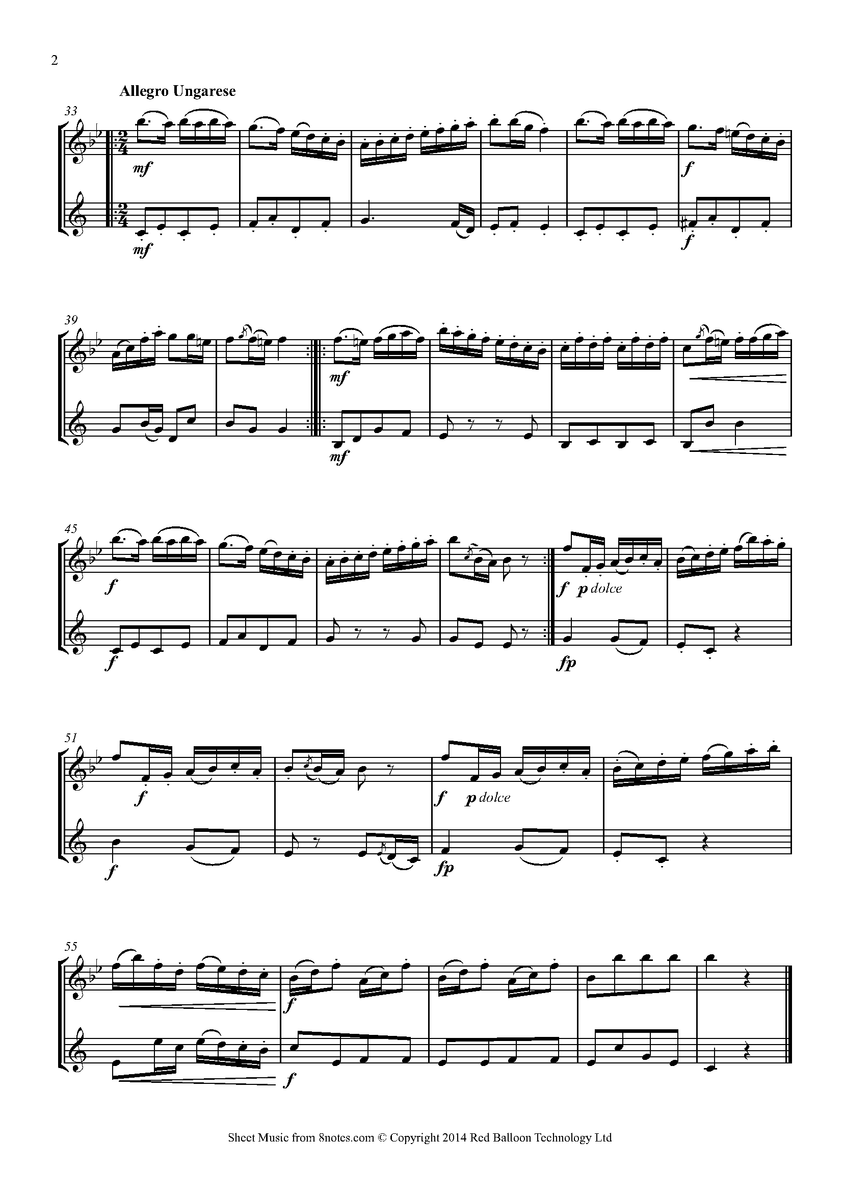 Wanhall Progressive Duos Duetto 8 Sheet music for