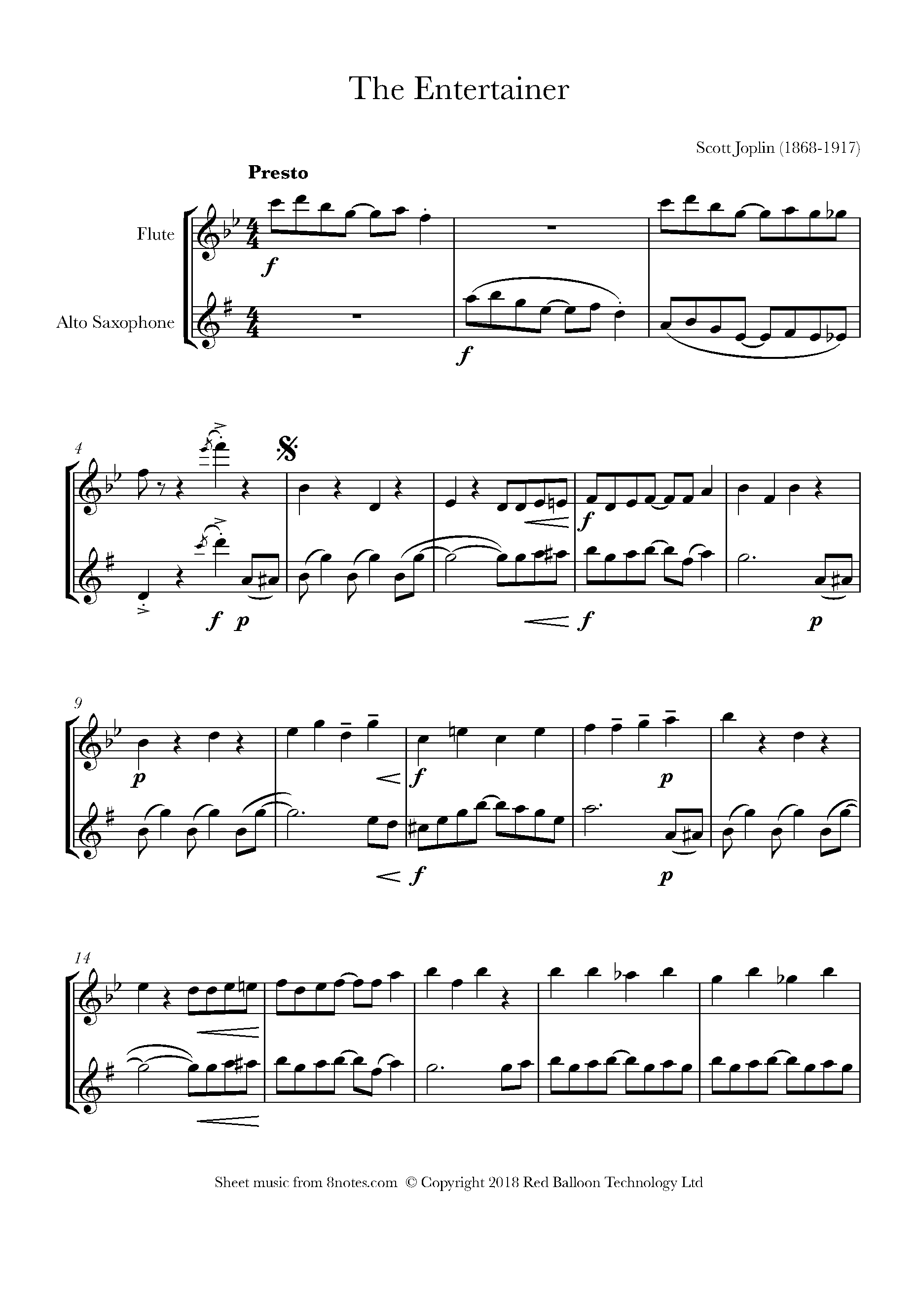 Flute and saxophone duets cheap