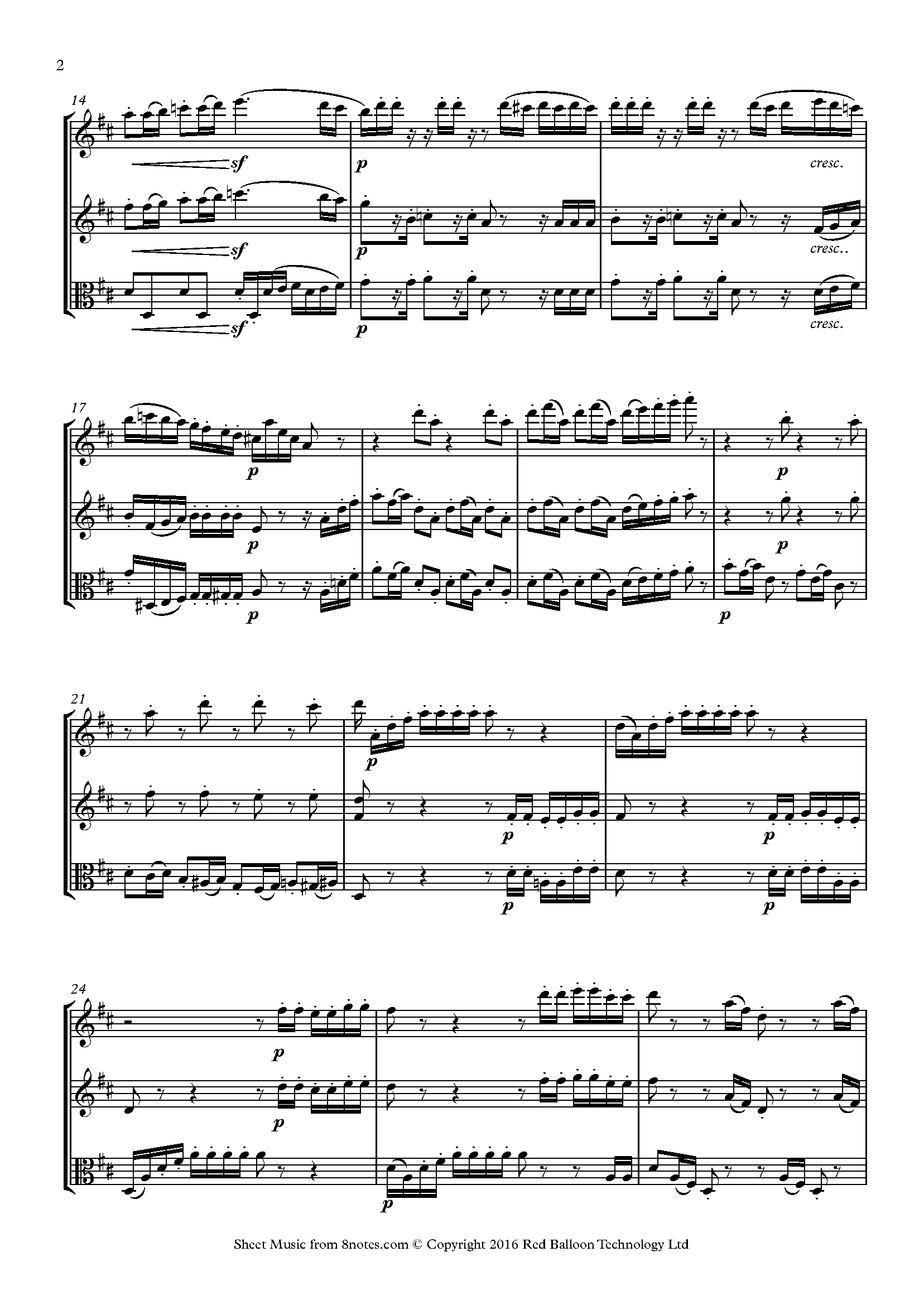 Beethoven - Serenade, Op. 25 First Movement Sheet music for Flute ...