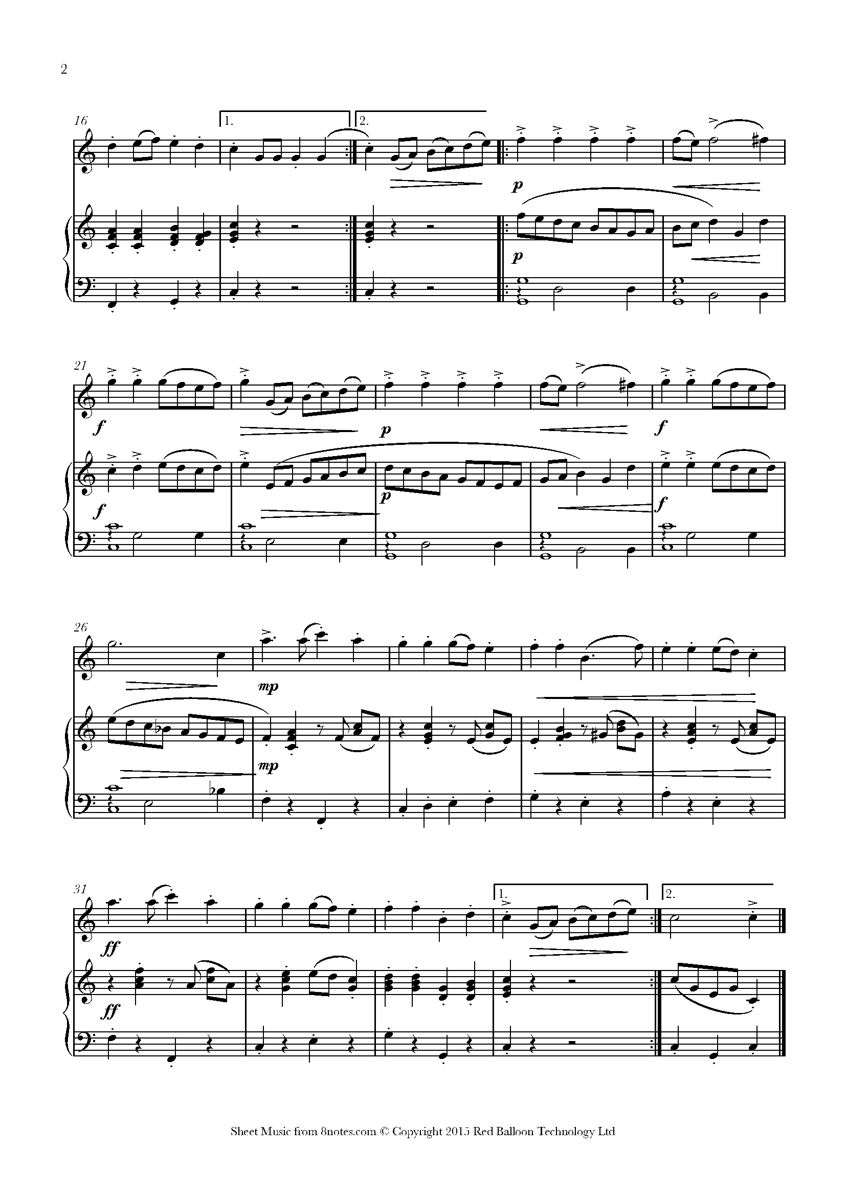 Frank White Meacham - American Patrol Sheet music for Flute - 8notes.com