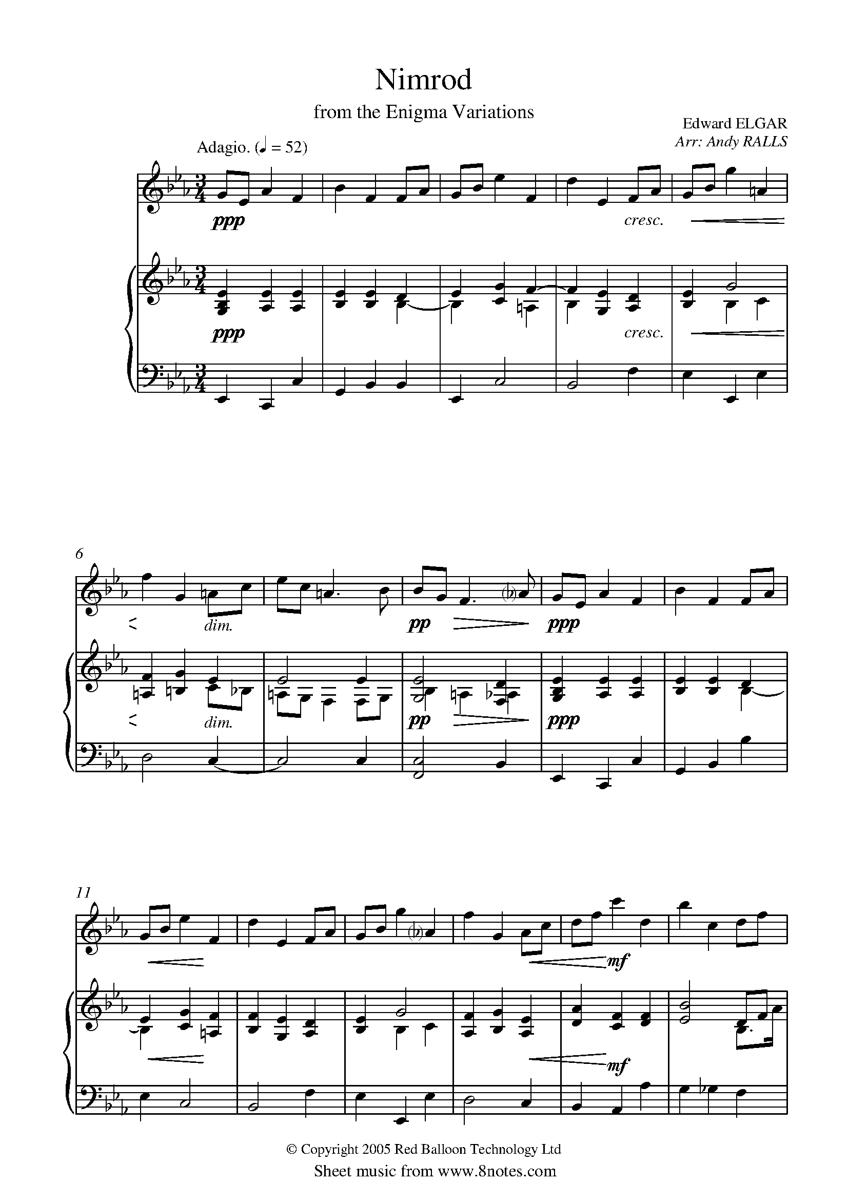 Elgar  Nimrod from Enigma Variations (Flute)