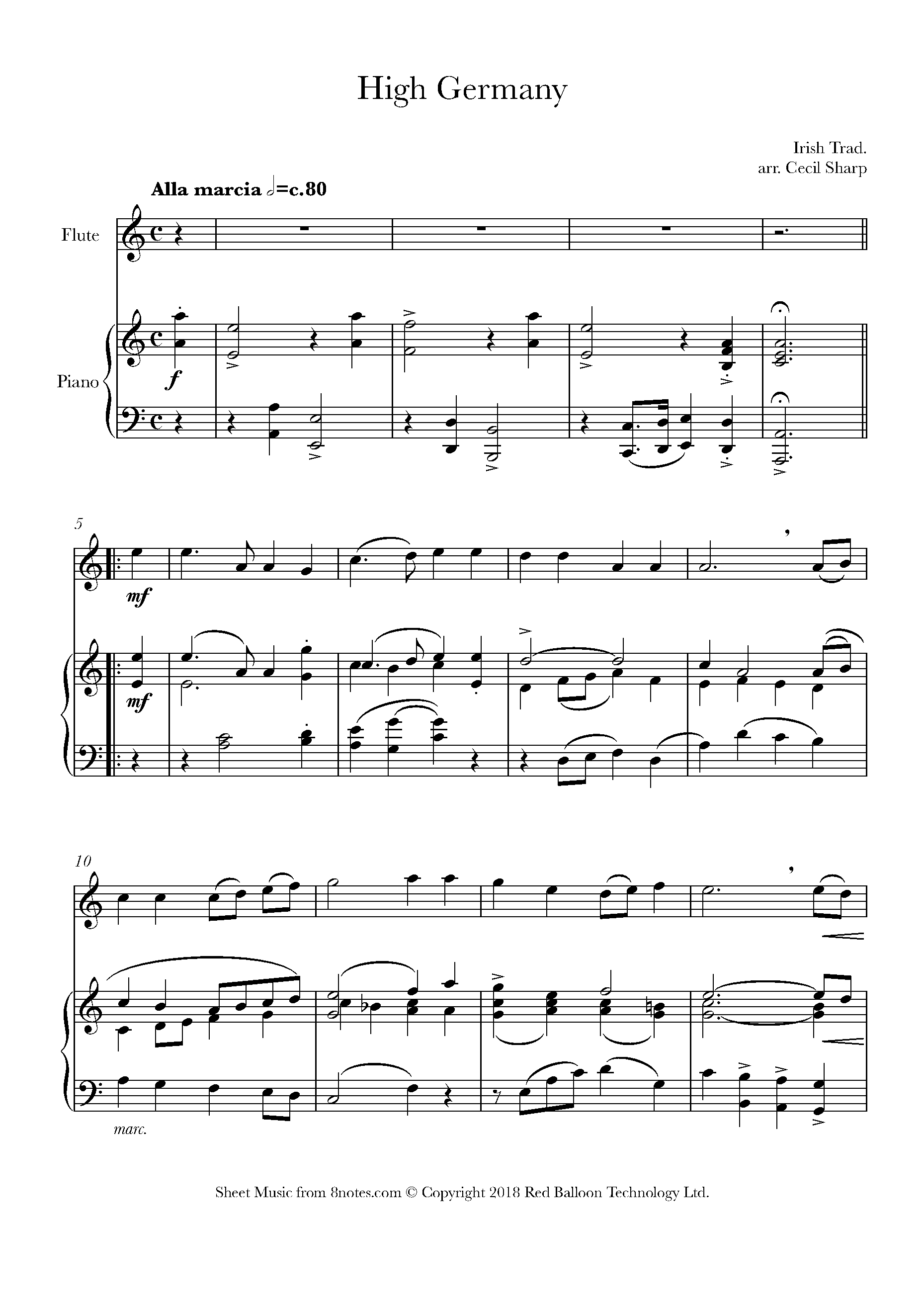 High Germany Sheet music for Flute