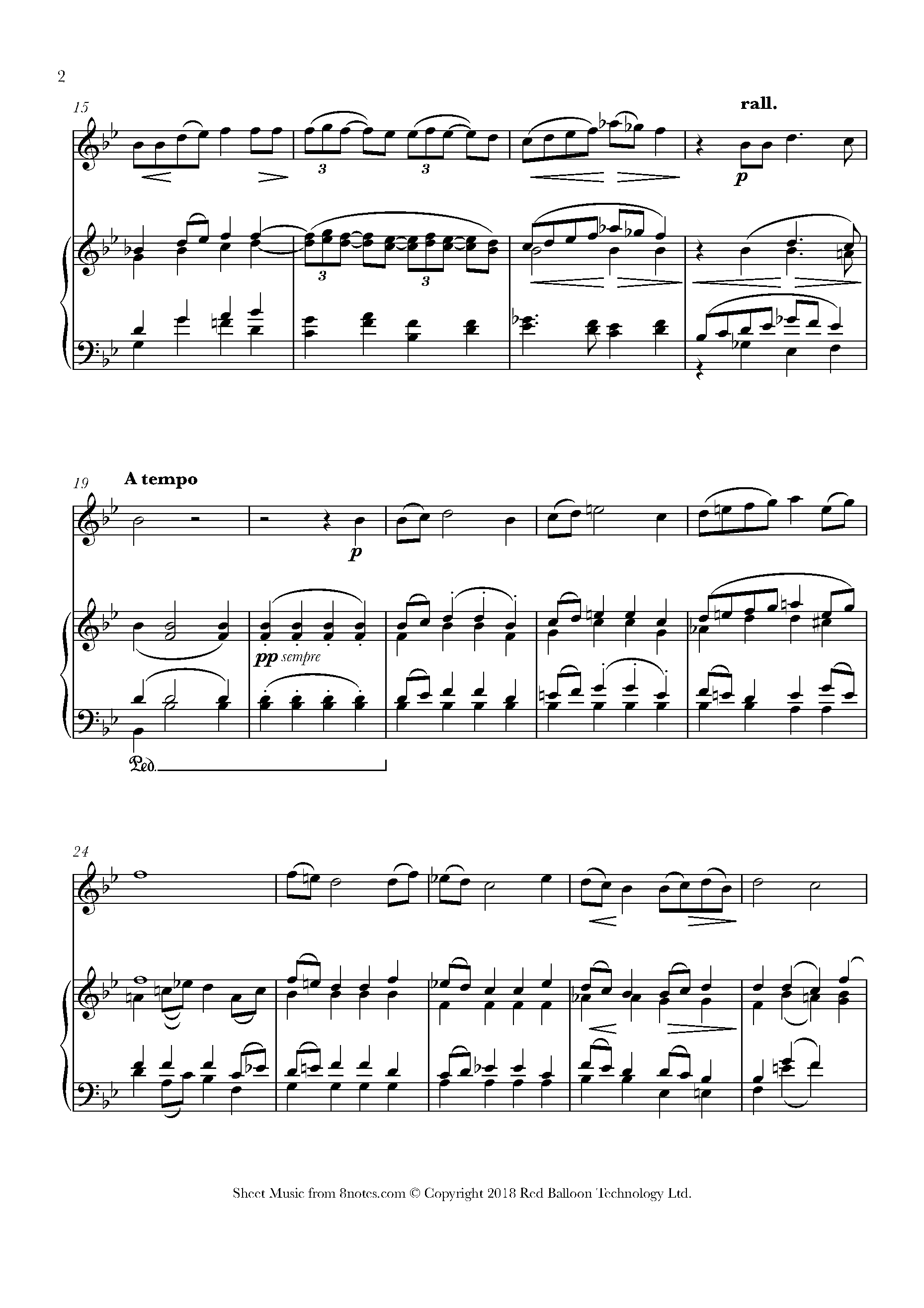 ﻿Fauré Lydia, Op. 4, No. 2 Sheet music for Flute