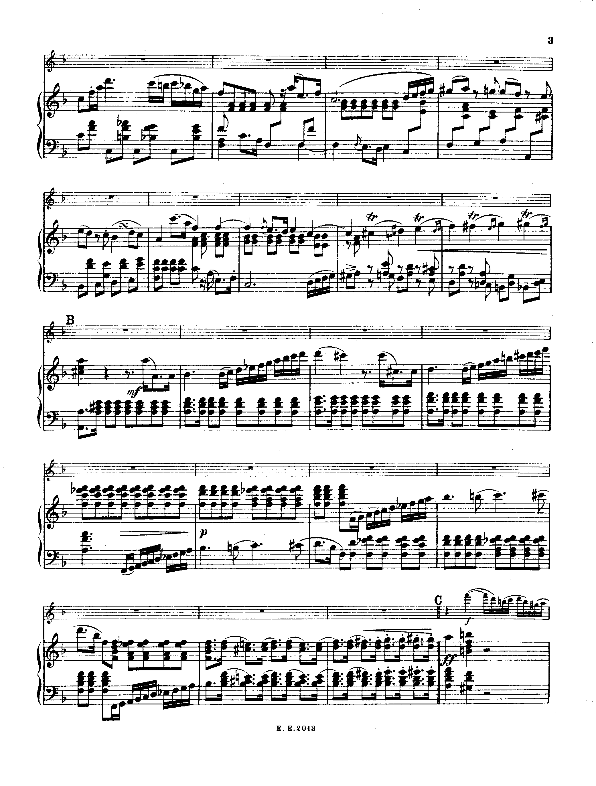 Flute Concerto, Op.69 by Bernhard Molique Sheet Music arranged by 8notes.com for Flute - 1 of 27 pages