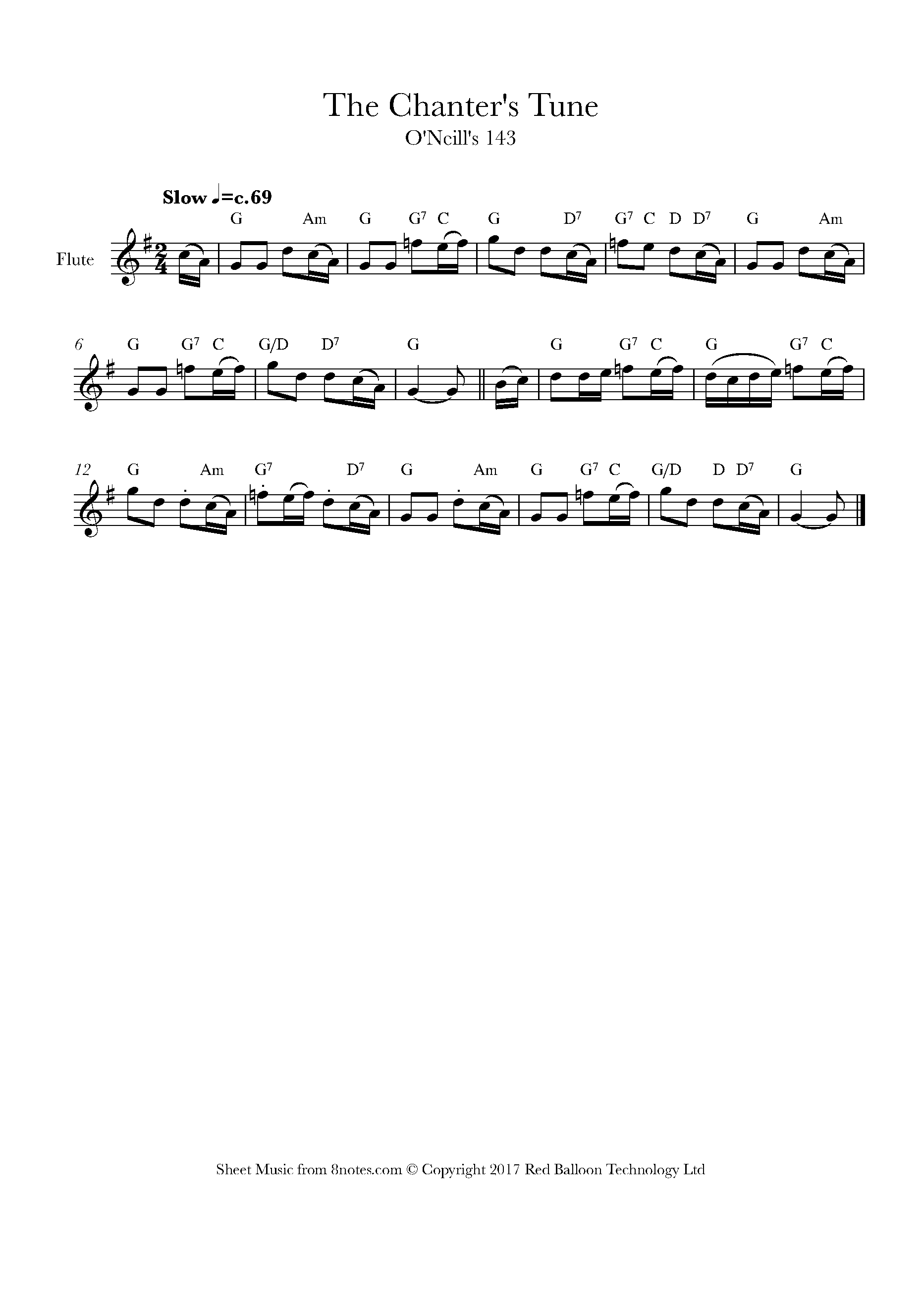 The Chanter's Tune (Irish Trad) Sheet music for Flute