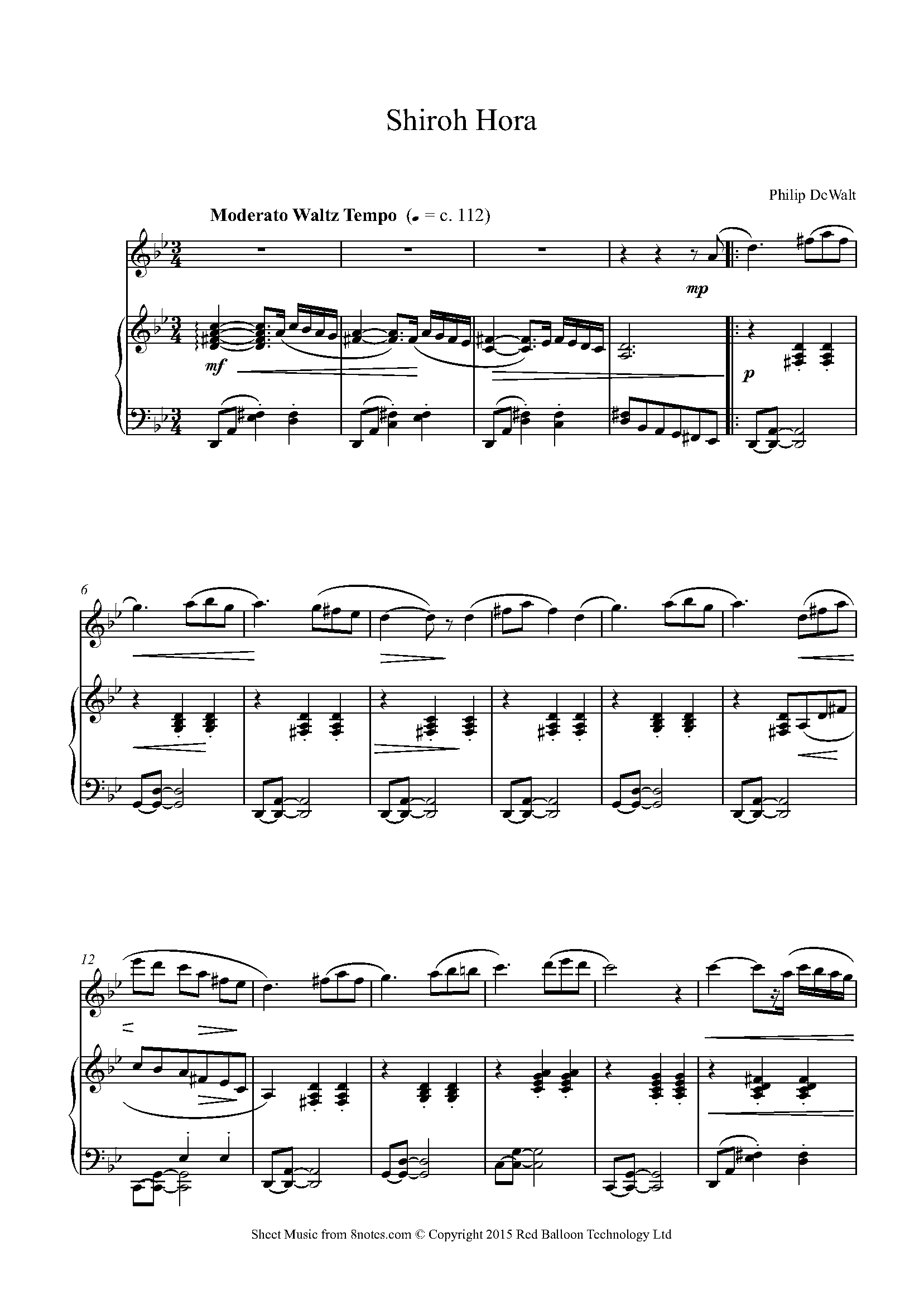 Shiroh Hora (Klezmer tune) Sheet music for Flute