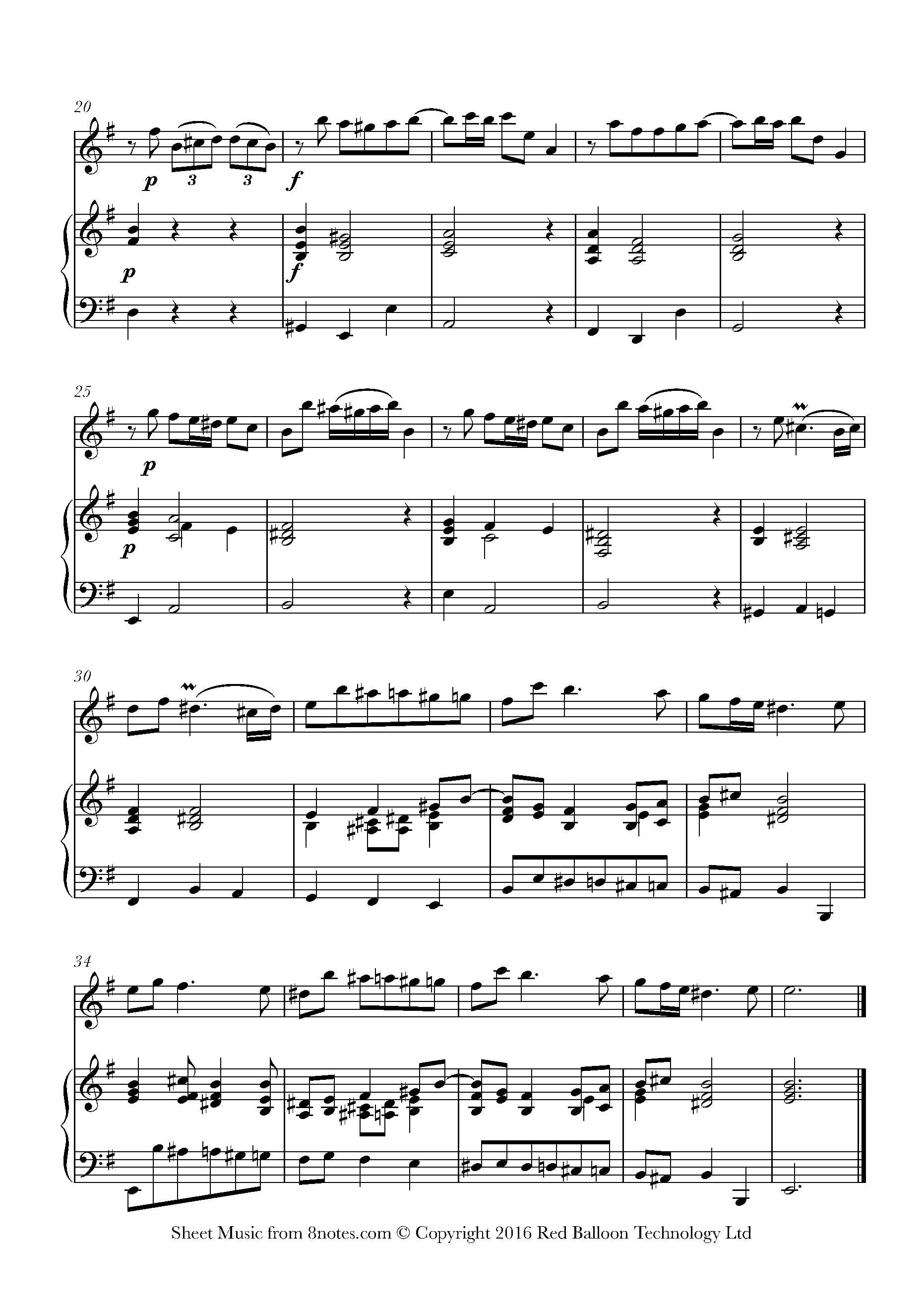 Telemann - Sonata TWV 41:f1, 1. Triste Sheet music for Flute - 8notes.com