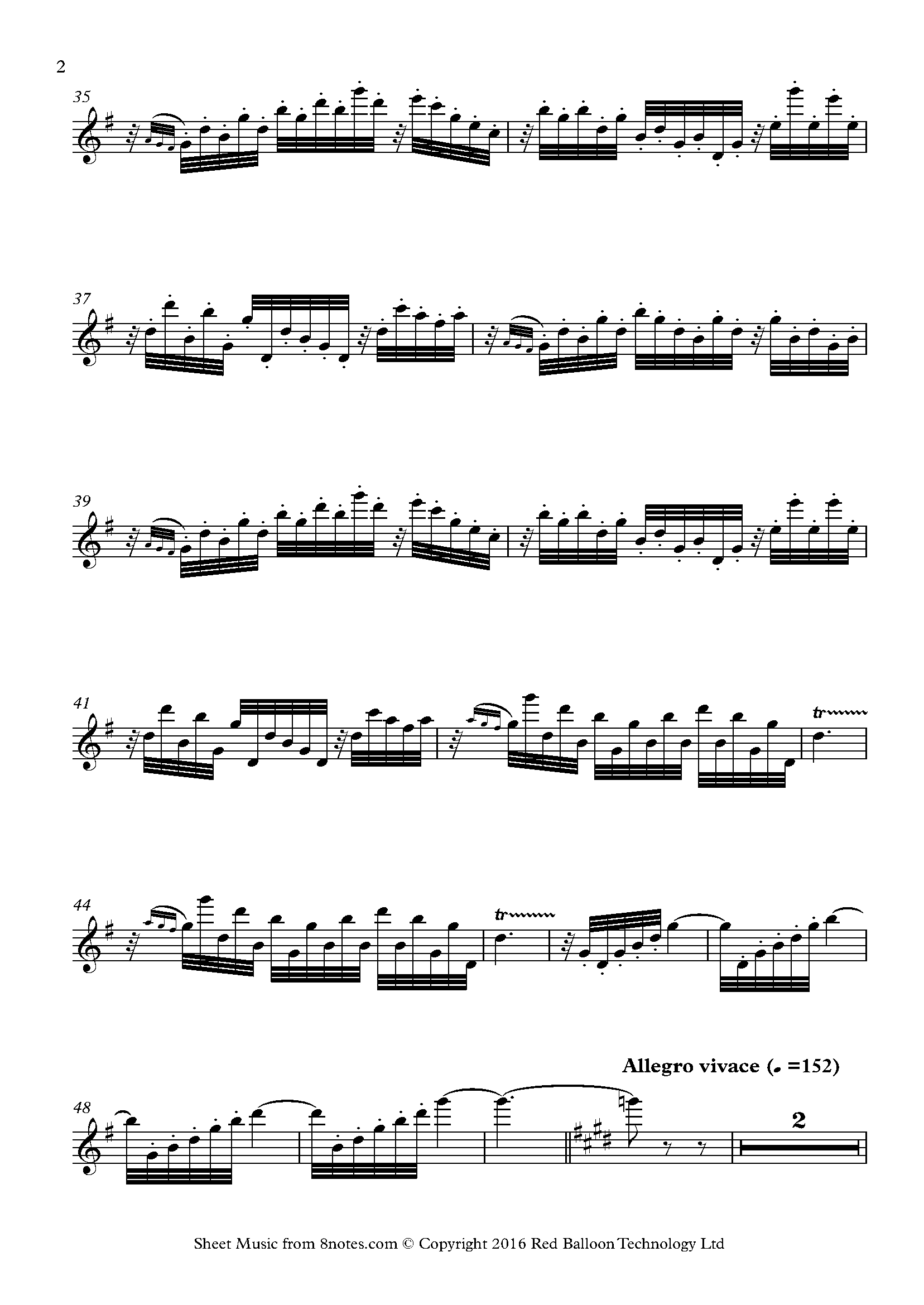 Rossini William Tell Flute 1 Excerpt Andante before F to Allegro