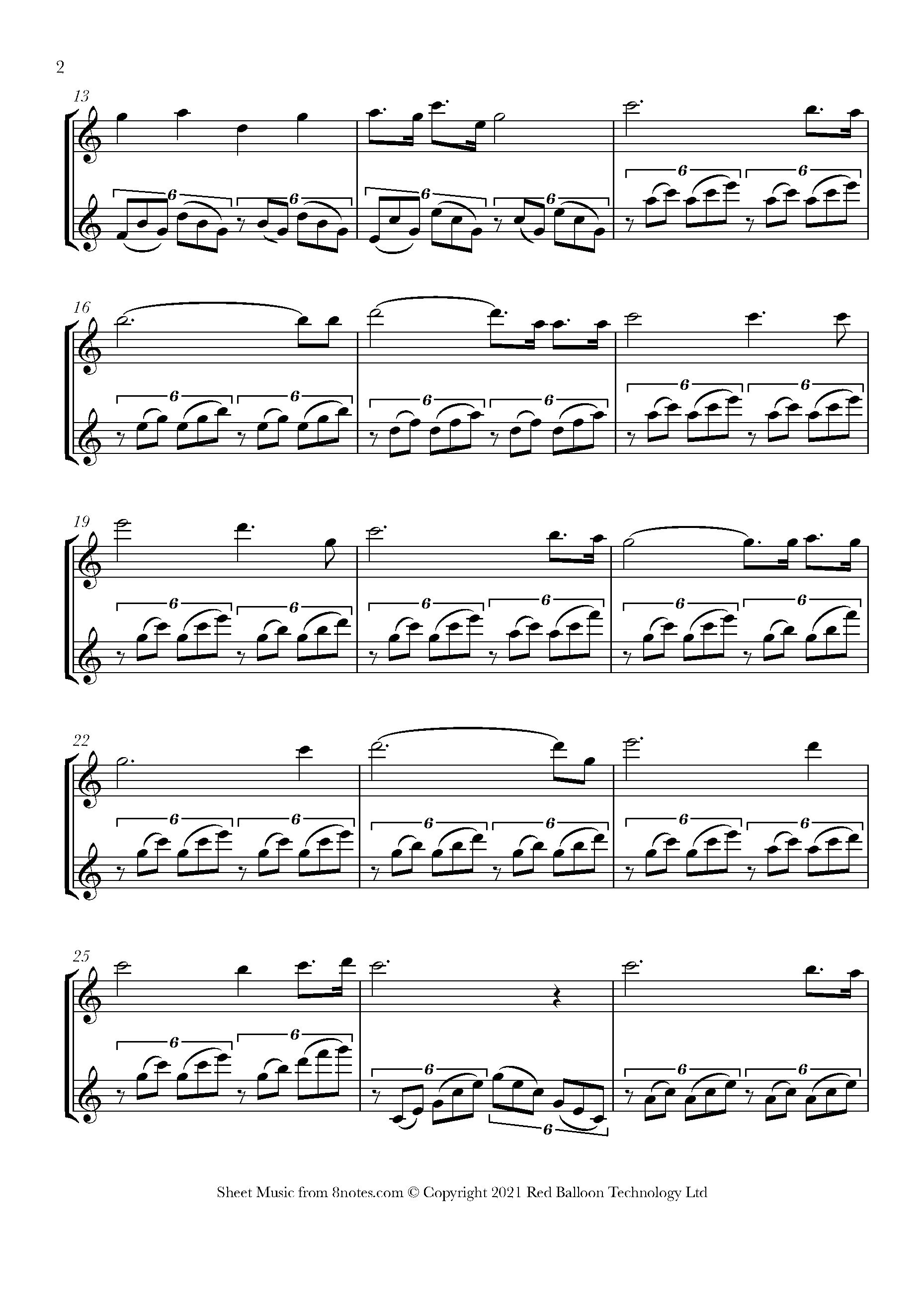 O Holy Night Sheet music for Flute Duet