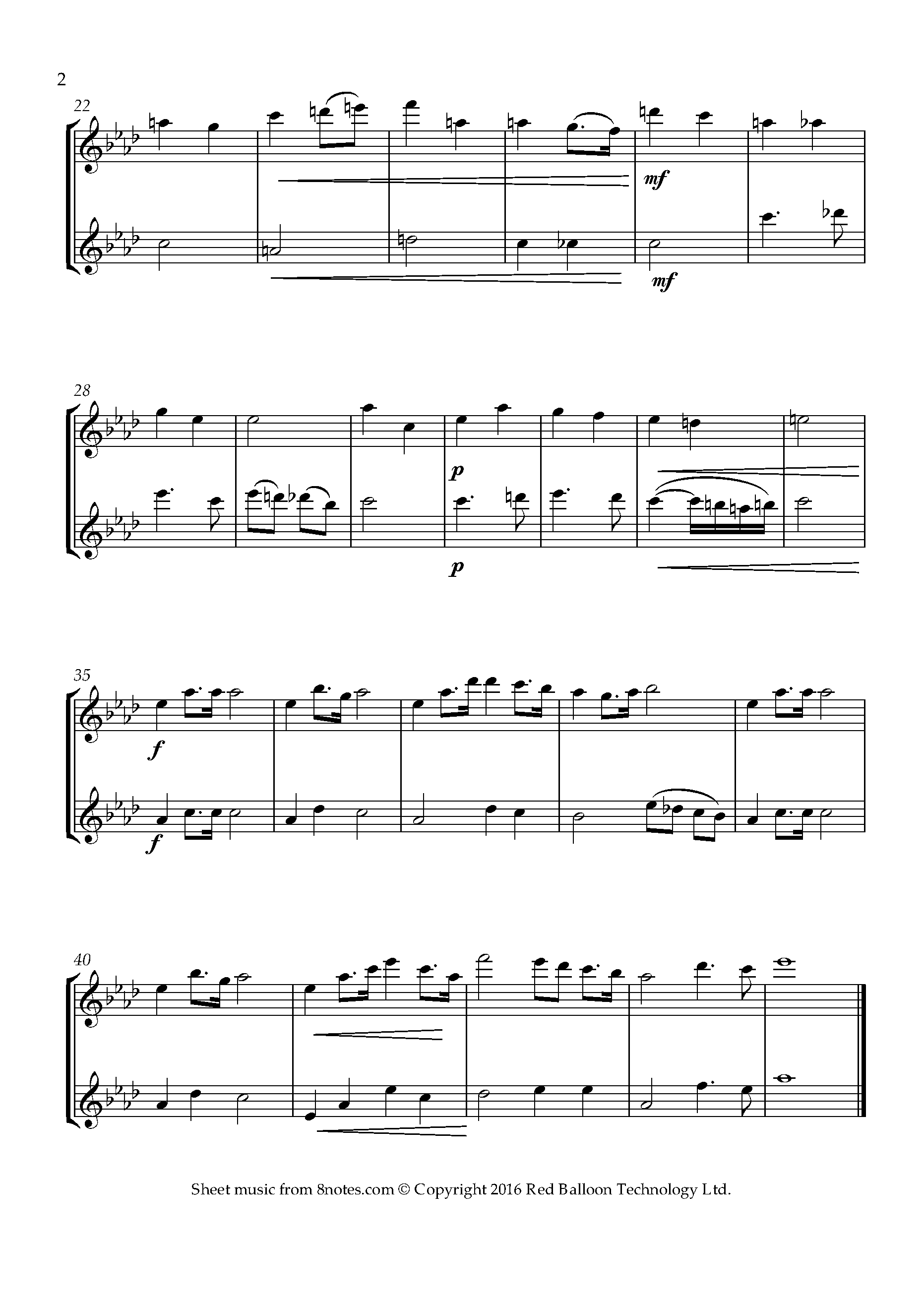 Wagner Wedding March Sheet music for Flute Duet