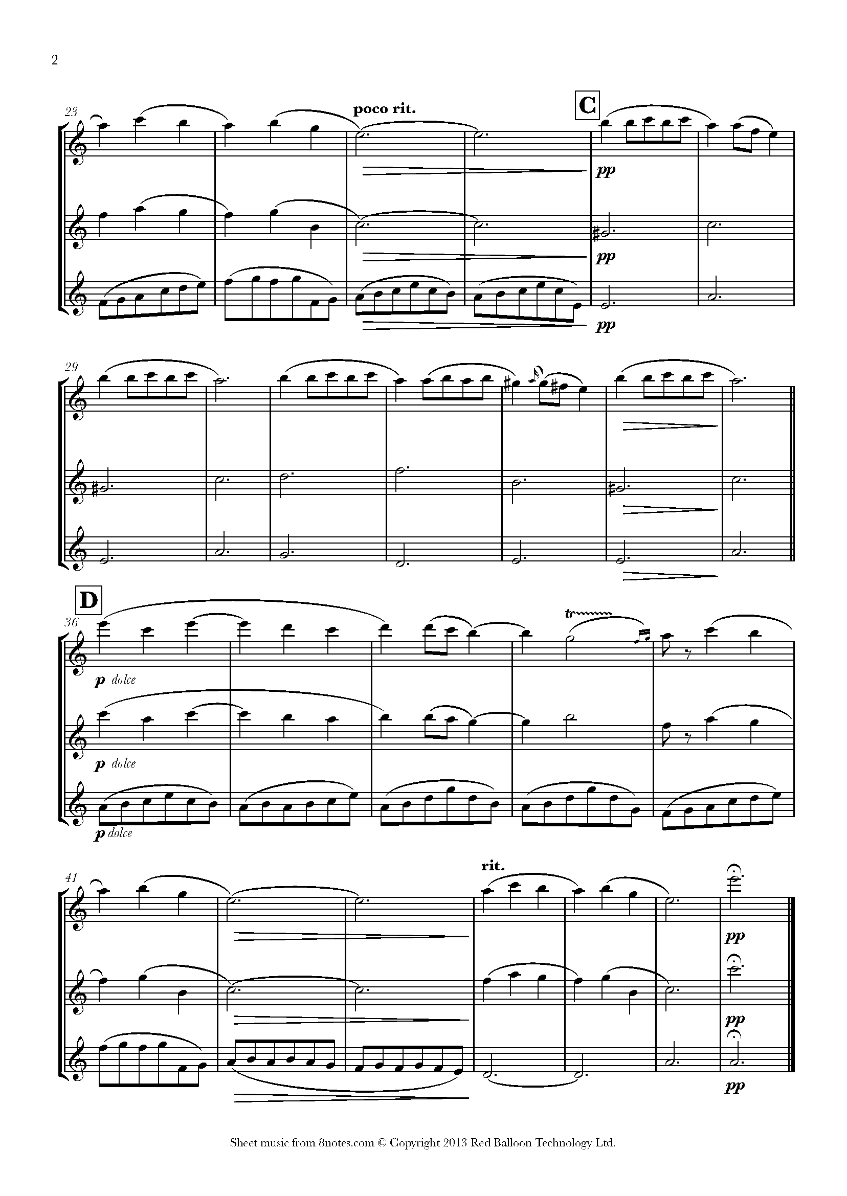 Granados Oriental Spanish Dance No. 2 Sheet music for Flute Trio