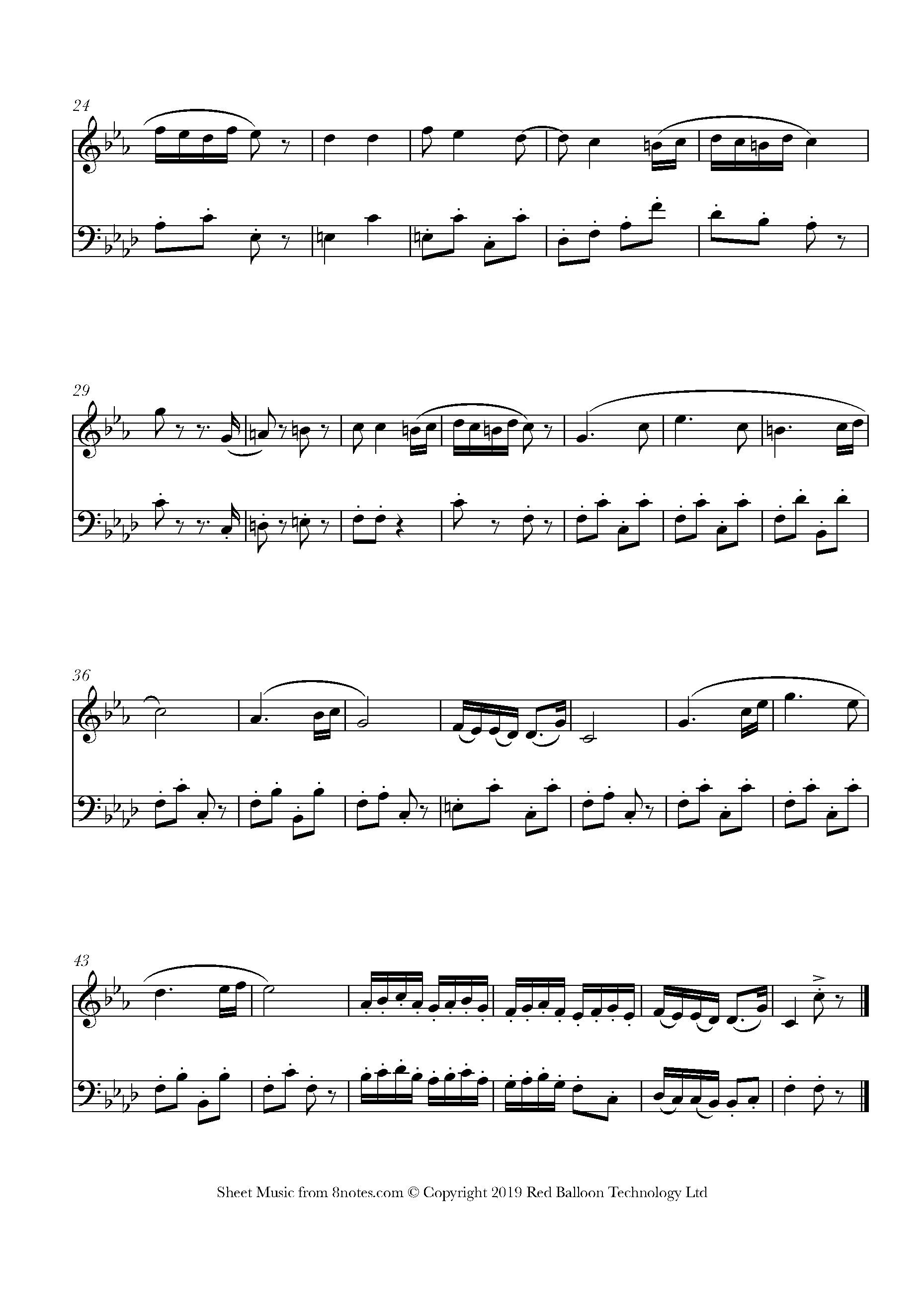 Brahms Hungarian Dance No.5 Sheet music for French HornBassoon Duet