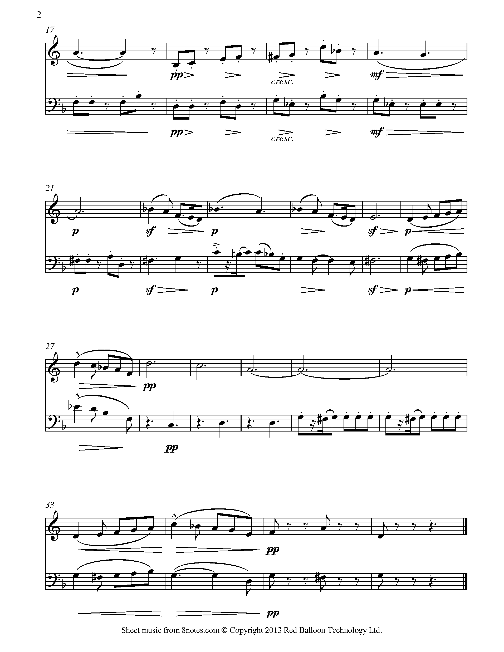 Elgar Serenade for String Orchestra Main Theme Sheet music for French