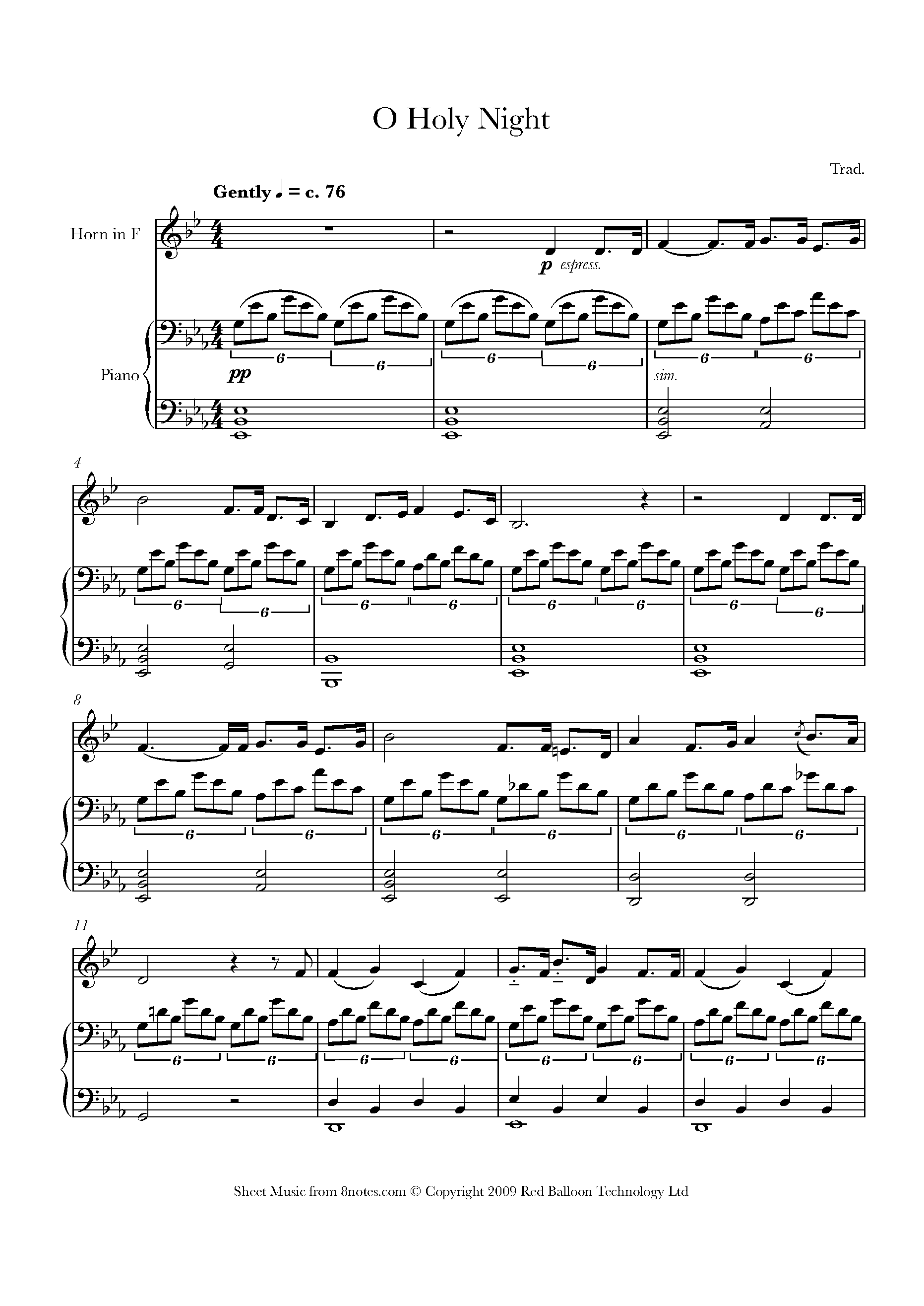 O Holy Night - SATB Sheet music for Soprano, Alto, Baritone (Choral)