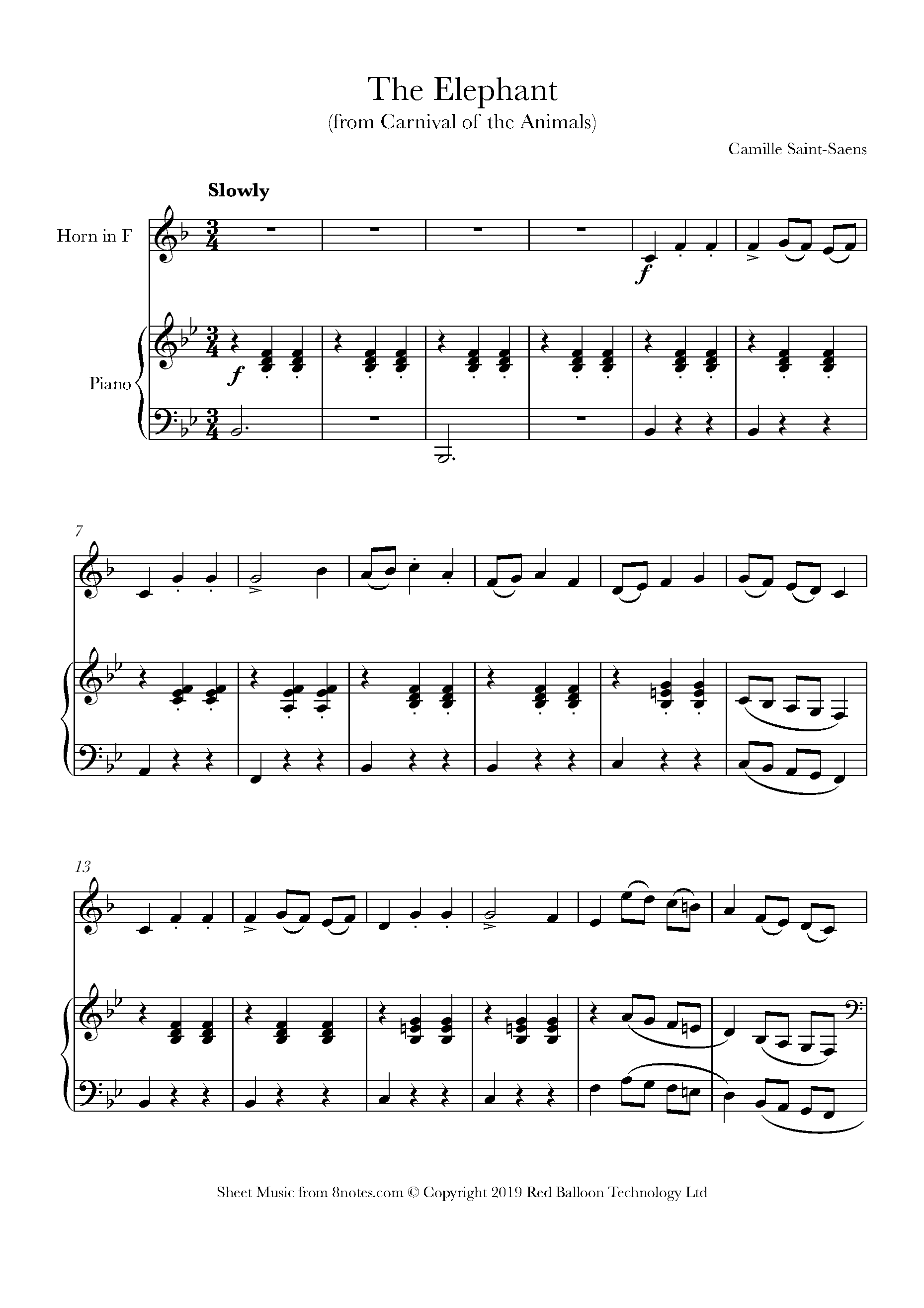 The Carnival of the Animals: XIV. Finale (Piano) – Camille Saint-Saëns (A  Bit of Fry and Laurie) Sheet music for Piano (Solo)